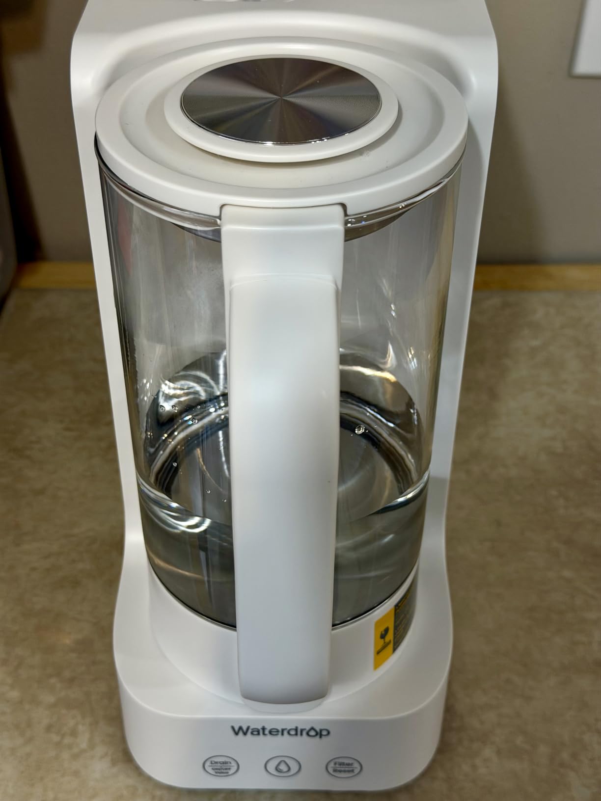 Waterdrop C2SL Countertop Reverse Osmosis Water Filter, [ Mineral Added ] | 40oz Autofill Glass Pitcher, 7-Stage RO Filtration, 3:1 Pure to Drain, Reduce PFAS/TDS, Compact Design, Installation-Free customer photo 2