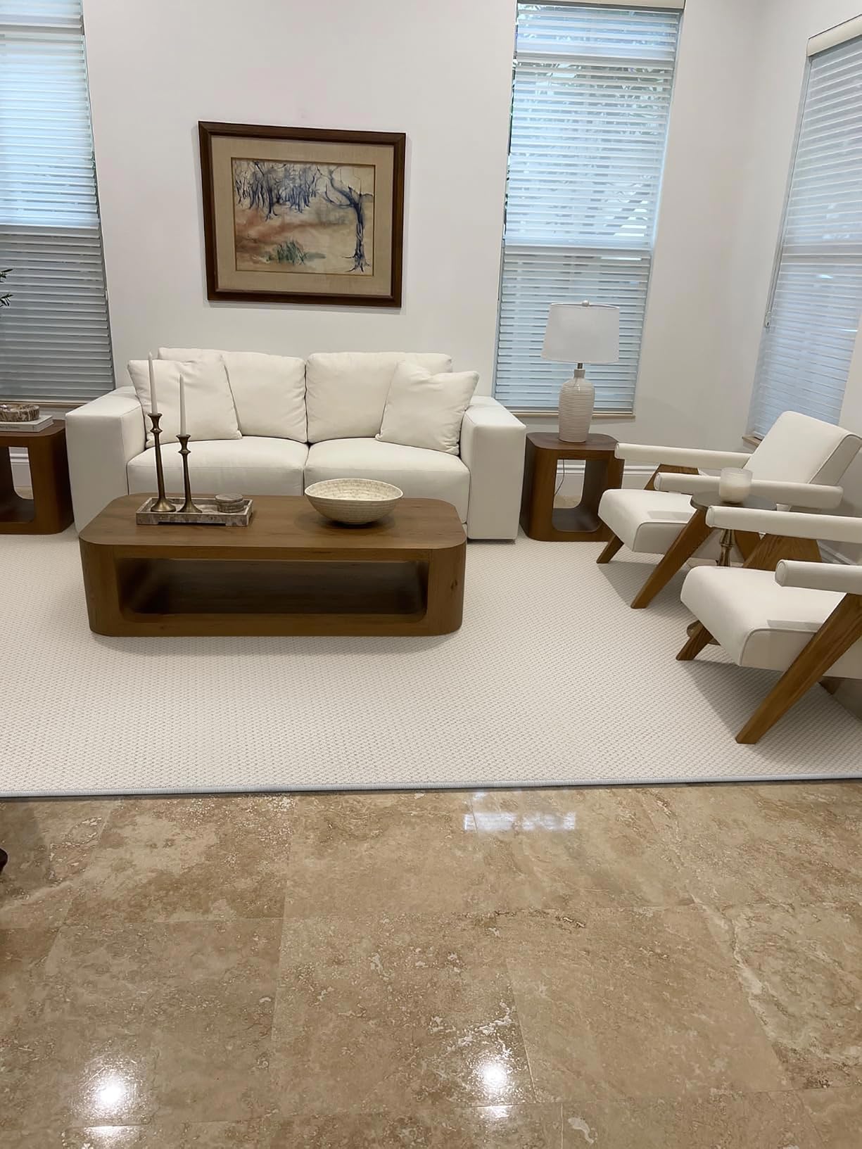 LIANLAM Handwoven Wool Rug, 8x10 Area Rug for Living Room (8'x10', Beige) | 80% Merino Wool + 20% Cotton Handwoven Rug, OEKO-TEX Safe Natural Materials Washable Rug, Stain-resistant & Non-slip for Bedroom customer photo 1
