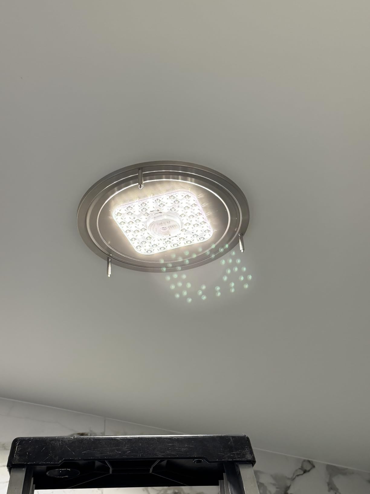 LUTEC 13-Inch Flush Mount Ceiling Light, Dimmable 5CCT (3000K-6500K) Adjustable LED Ceiling Light, 37W 4200LM Super Bright Energy Efficient Modern Lamp for Bedroom, Hallway, Kitchen-Brushed Nickel customer photo 1