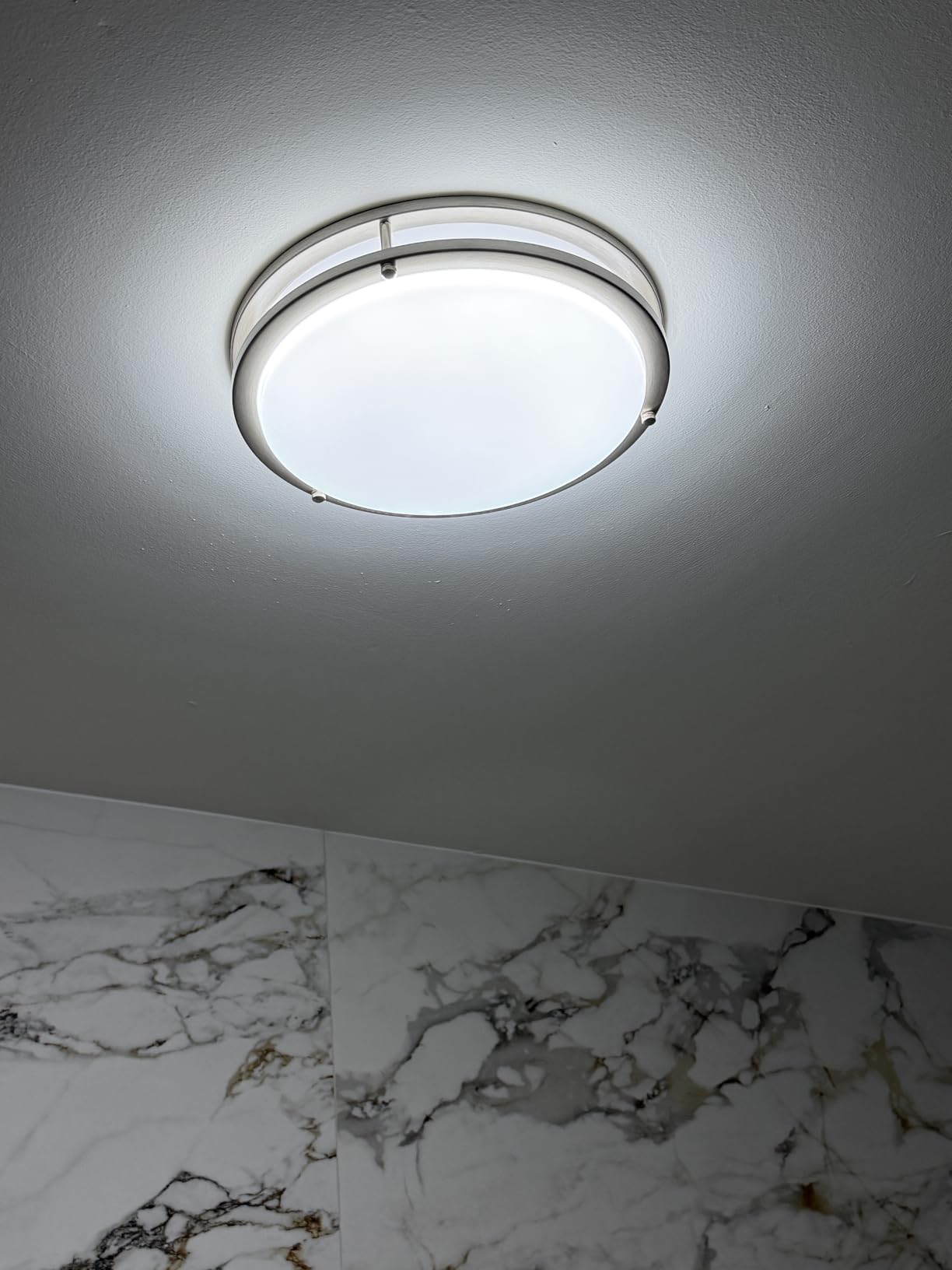 LUTEC 13-Inch Flush Mount Ceiling Light, Dimmable 5CCT (3000K-6500K) Adjustable LED Ceiling Light, 37W 4200LM Super Bright Energy Efficient Modern Lamp for Bedroom, Hallway, Kitchen-Brushed Nickel customer photo 2