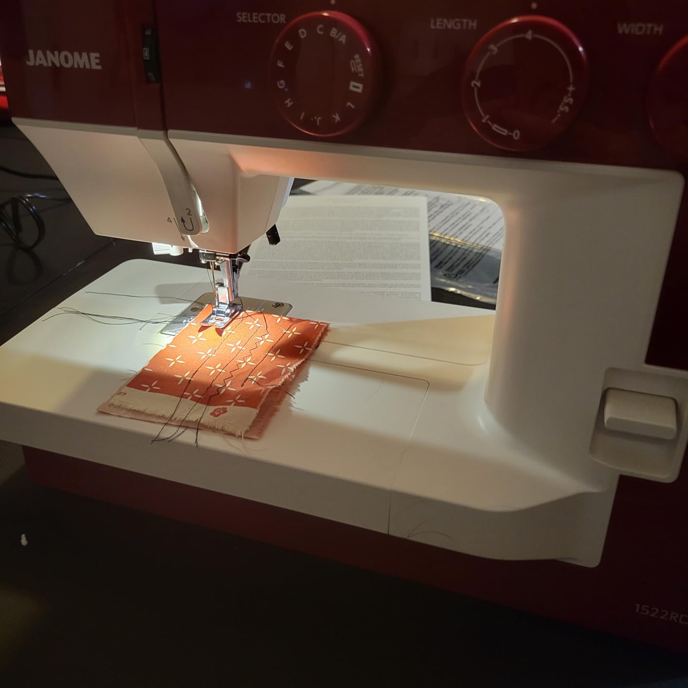 Janome 1522-BG Mechanical Sewing Machine - Aesthetic Blue-Grey Sewing Machine for Beginners, 22 Built in Stitches, 1 Step Buttonhole, Heavy Duty Metal Frame, Built in Needle Threader for Easy Use customer photo 2