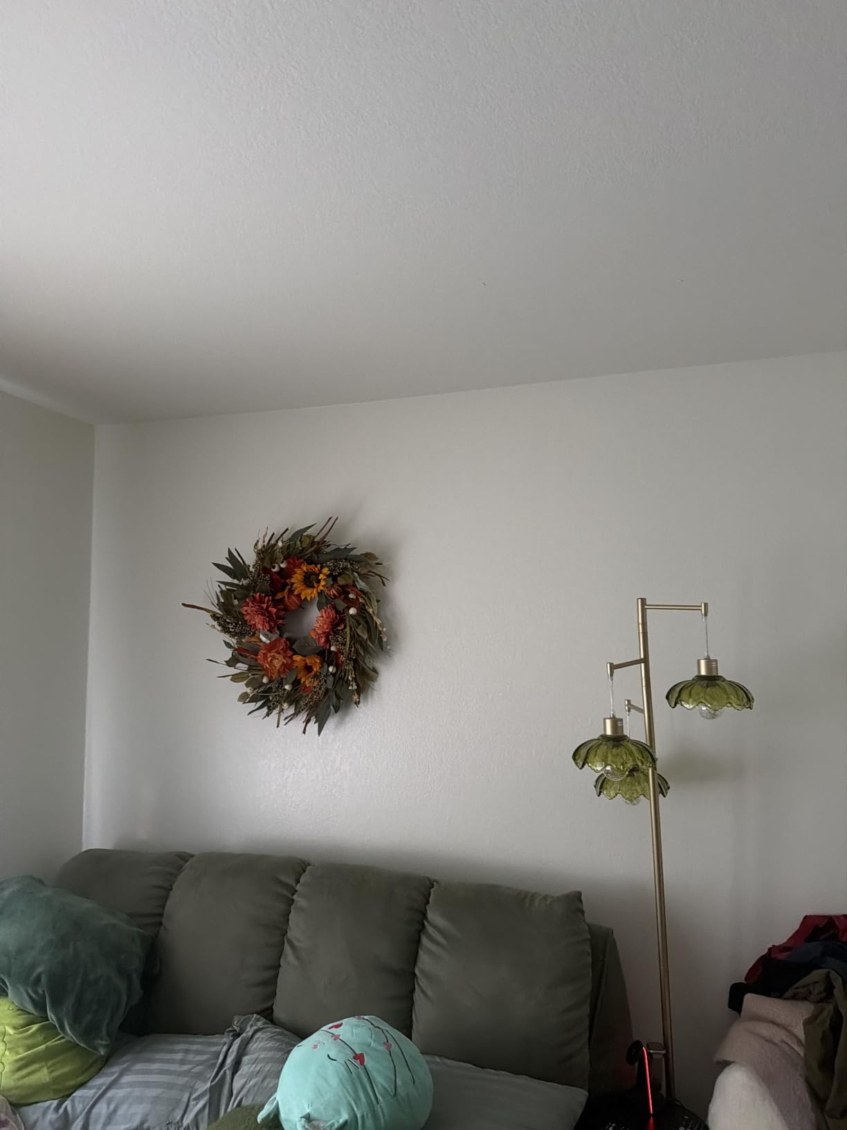 Fall Wreaths for Front Door 24 Inch Autumn Harvest Sunflower Apple Wreath customer photo 2