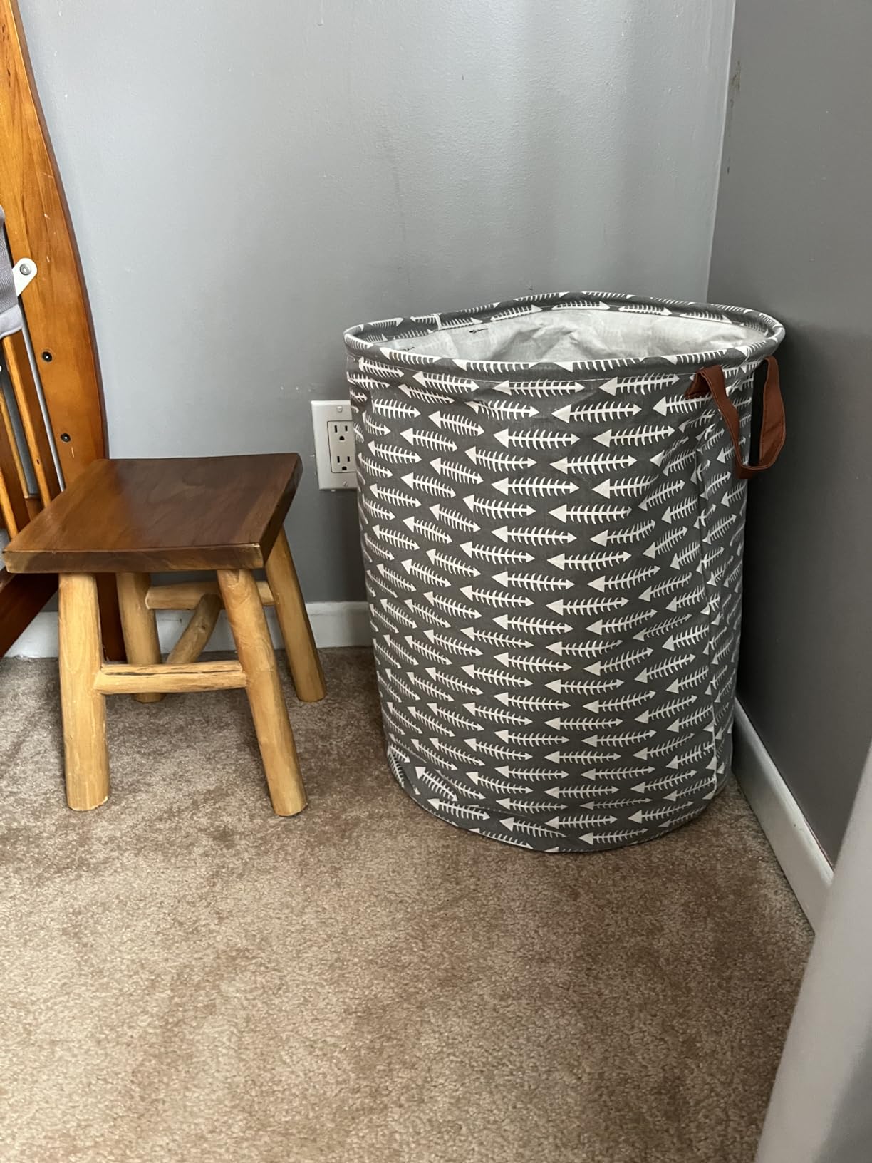 Kids Laundry Hamper,Baby Laundry Basket Animal Storage Baskets for Kids Room Decor,Nursery Hamper,Bedroom,Toy Organizer,(Cute Animal) customer photo 2