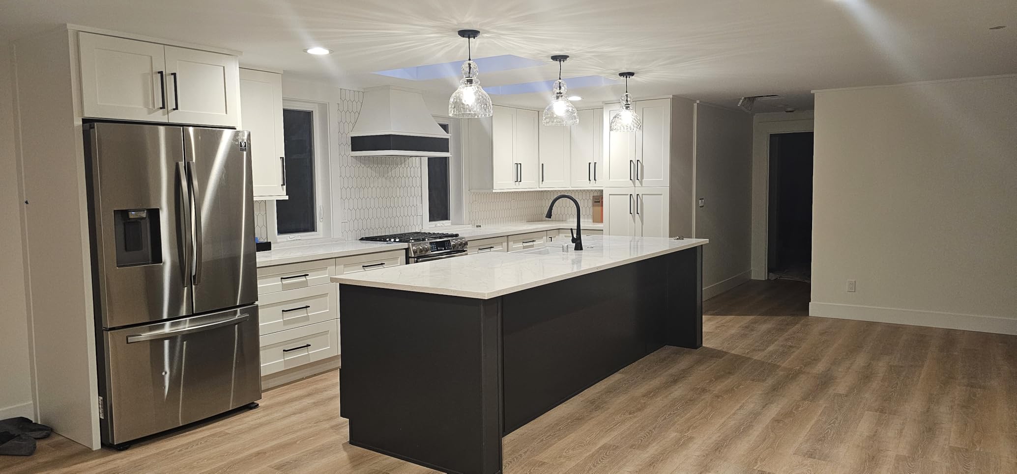 10” Globe Glass Pendant Light Kitchen Island Hanging Light Brushed Nickel customer photo 2