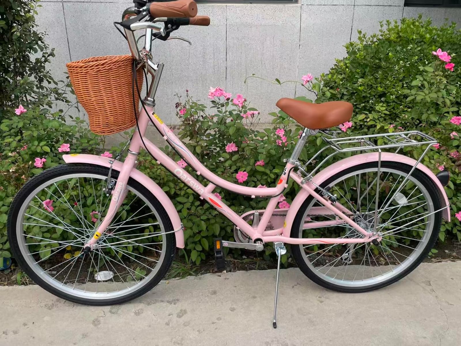 24/26 Inch Women's Beach Cruiser Bike, Step-Through Comfort City Bicycle with Shimano 7-Speed, Front Basket & Rear Cargo Rack customer photo 1