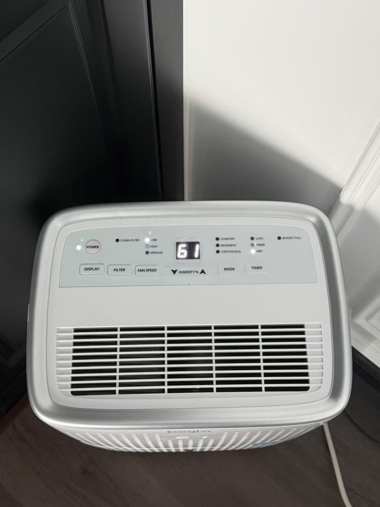 6000 Sq.Ft. Energy Star Dehumidifier for Basement, Max 100Pint/Day Smart WiFi Dehumidifier with Drain Hose, Voice & APP Control, Adjustable Humidistat for Home, Bedroom, Bathroom, Garage, RV(White) customer photo 2