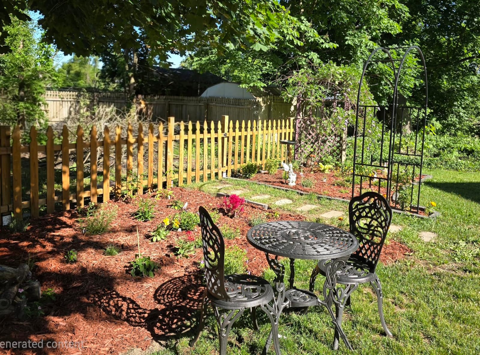 Metal Garden Arch, Heavy Duty Garden Trellis for Climbing Plants, with Enlarged Base for Stability, Ideal for Wedding Arches & Party Decorations, 55