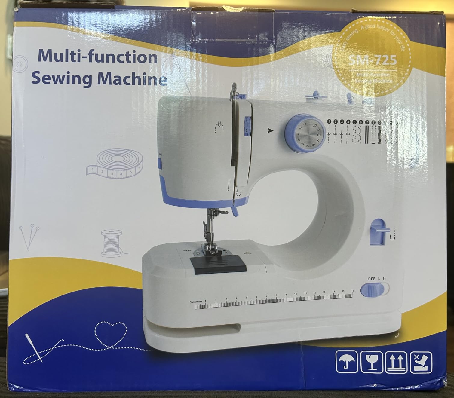 Small Sewing Machine for Beginners, Portable sewing Kit for Light Fabrics customer photo 1