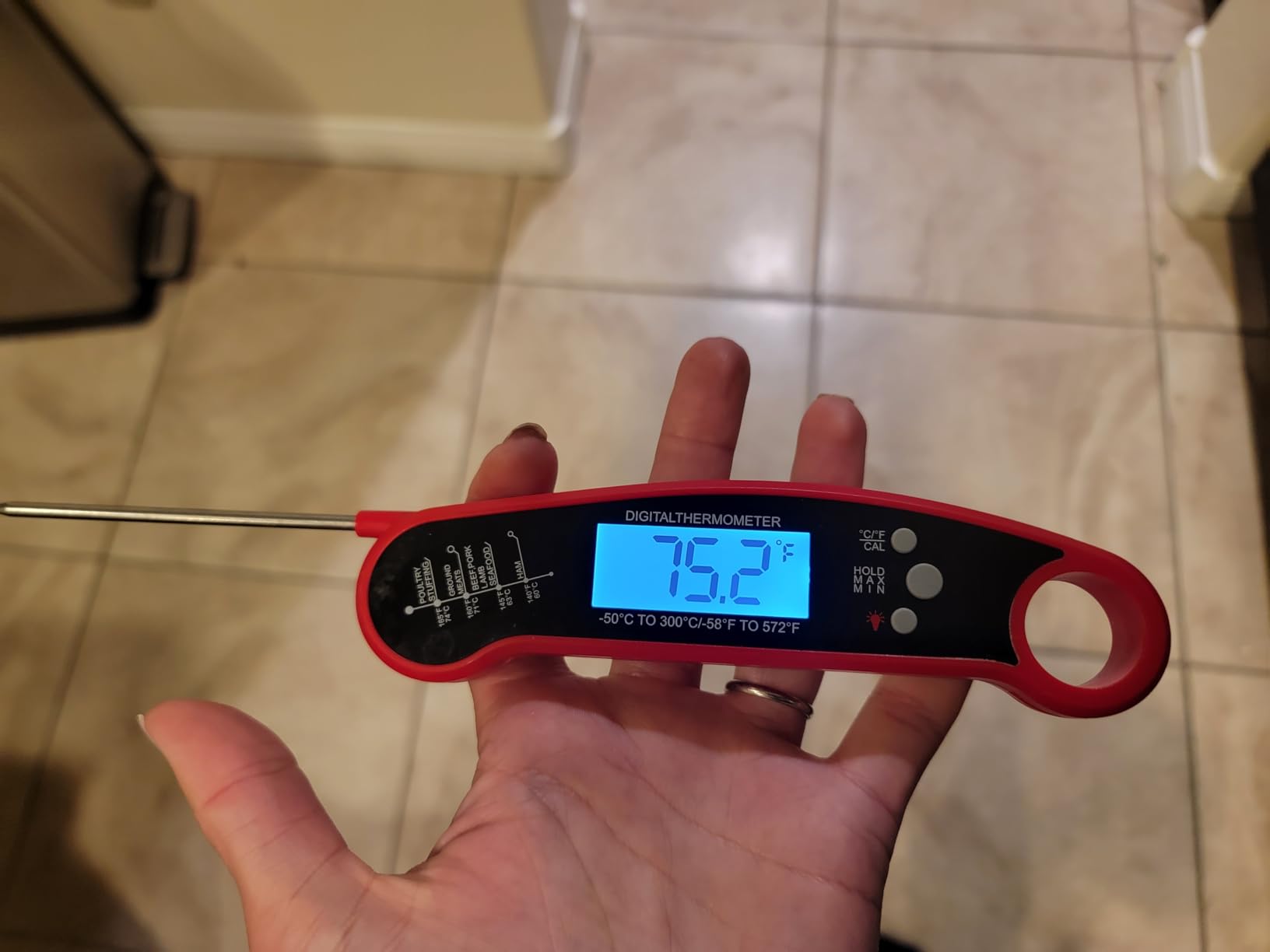 Smart Bluetooth Wireless Meat Thermometer with 6 Sensors,0.5S Instant Read customer photo 2