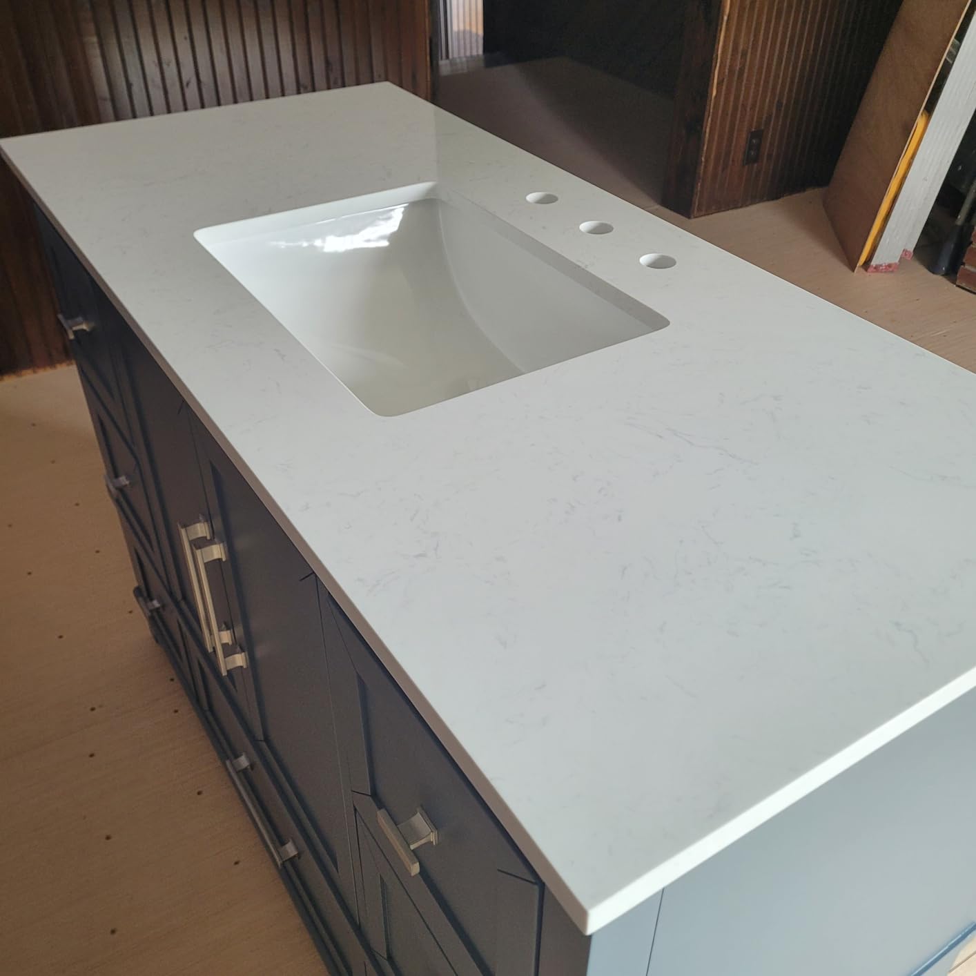 48 Inch Fully Assembled Bathroom Vanity with Sink, Grey | Modern Solid Wood Freestanding Bathroom Vanity Set, Quartz Top & Backsplash, Soft-Close Doors, Dovetail Drawers, Bath Upgrade customer photo 1