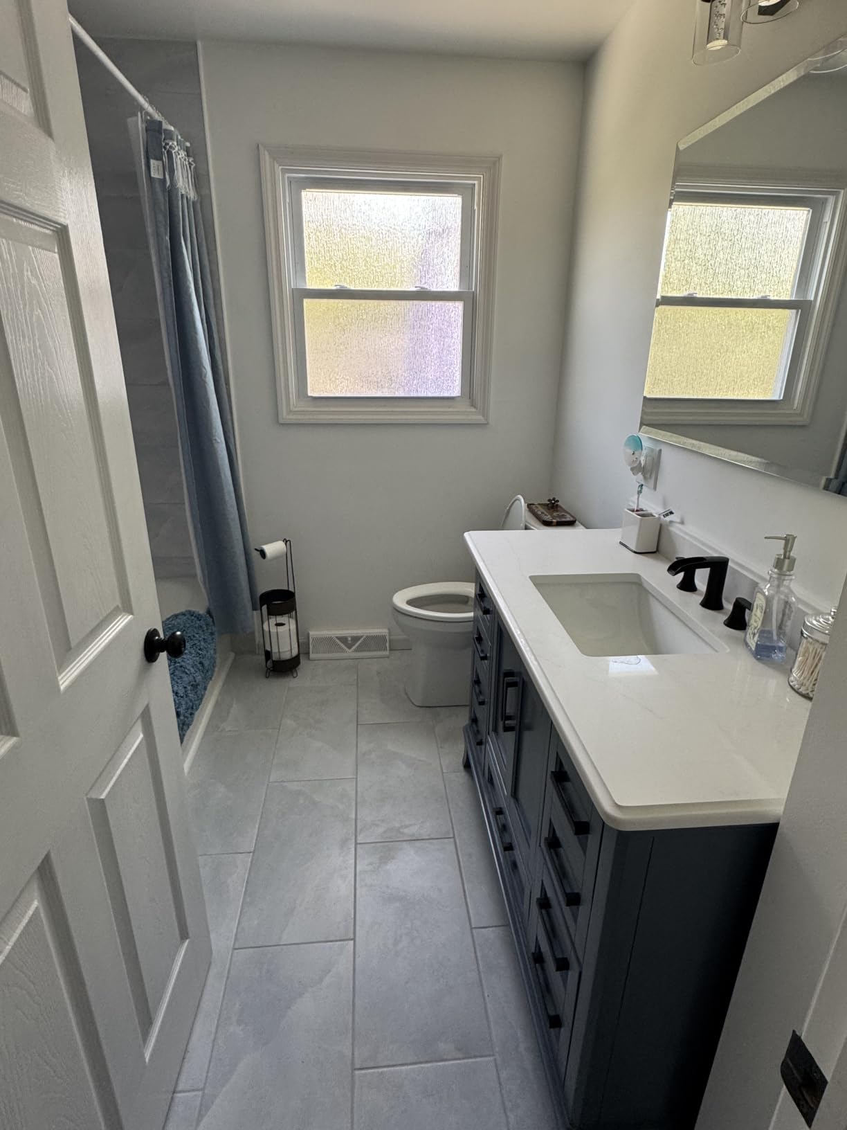 48 Inch Fully Assembled Bathroom Vanity with Sink, Grey | Modern Solid Wood Freestanding Bathroom Vanity Set, Quartz Top & Backsplash, Soft-Close Doors, Dovetail Drawers, Bath Upgrade customer photo 2