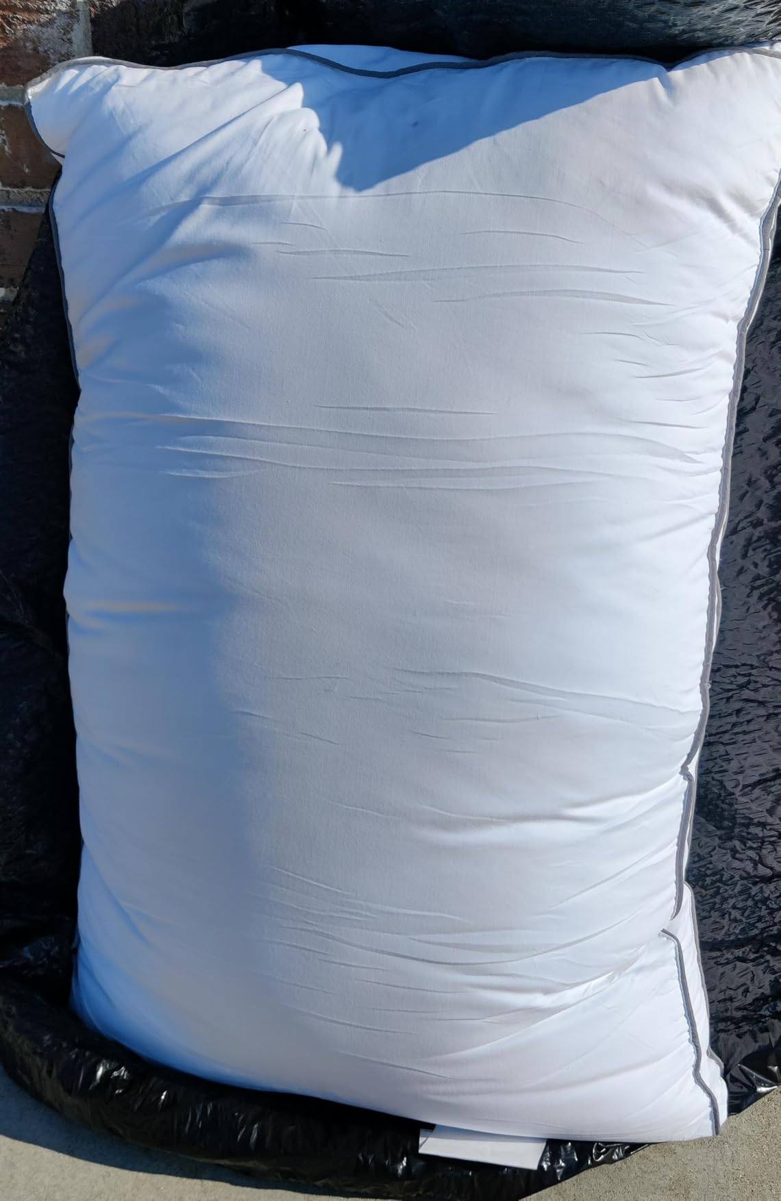 Goose Down Fiber Pillows, Gusseted Pillows Queen Size Set of 2 | Gusseted Goose Down Pillows for Neck Pain, Softness and Support, Relief for Side and Back Sleepers, Luxury Hotel Down Pillows customer photo 2