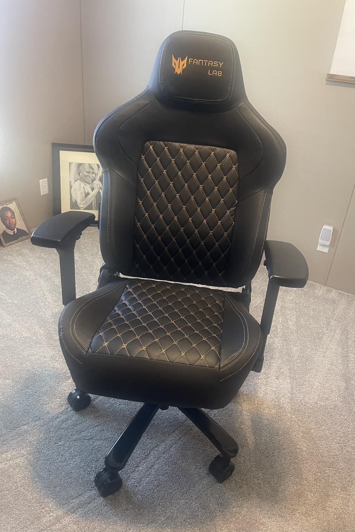 Big and Tall Gaming Chair 440LBS with Metal Base Memory Foam Lumbar 4D Adjustable Armrest Gaming Chair for Heavy People Ergonomic High-Back Computer Chair (Classic, Dark Grey) customer photo 1