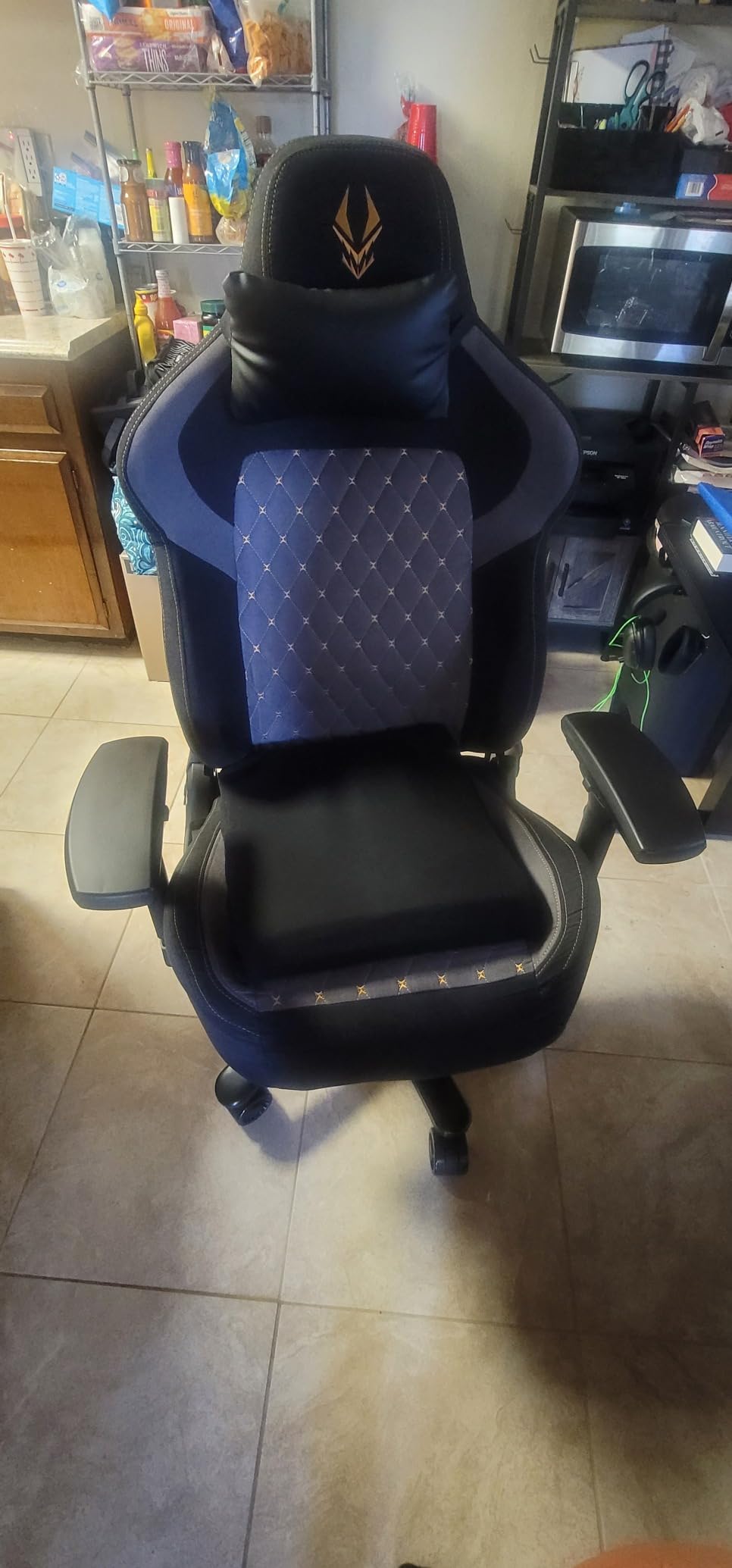 Big and Tall Gaming Chair 440LBS with Metal Base Memory Foam Lumbar 4D Adjustable Armrest Gaming Chair for Heavy People Ergonomic High-Back Computer Chair (Classic, Dark Grey) customer photo 2