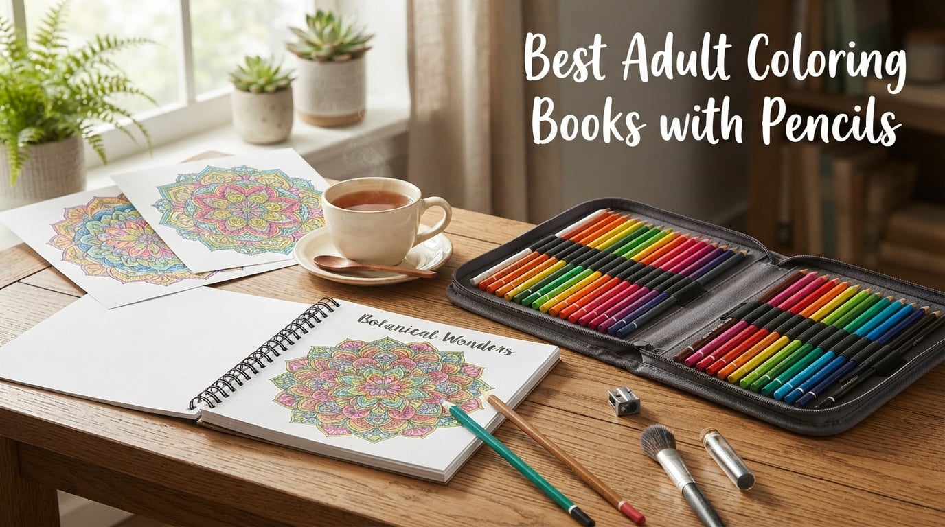 Best Adult Coloring Books with Pencils