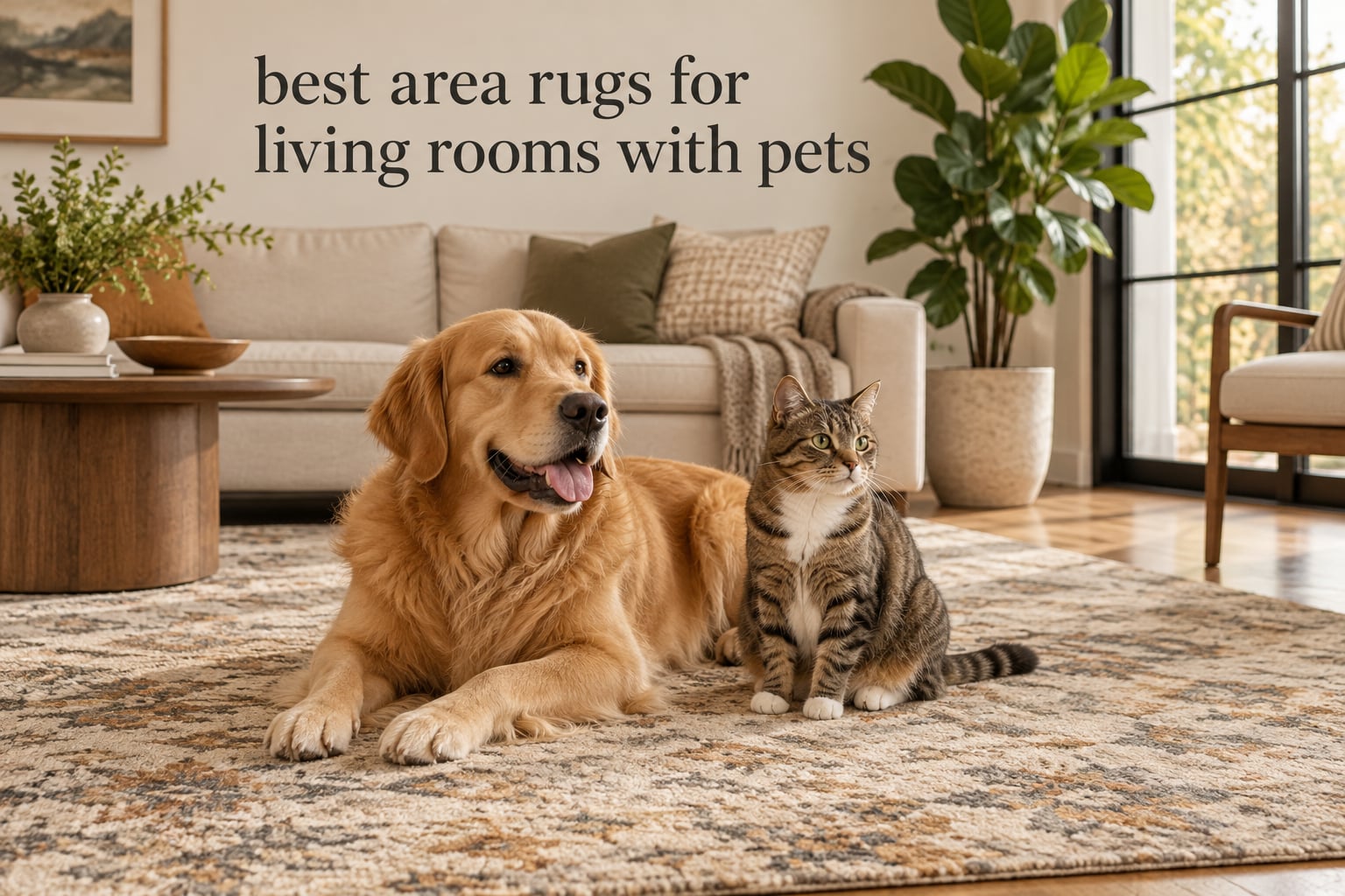 best area rugs for living rooms with pets