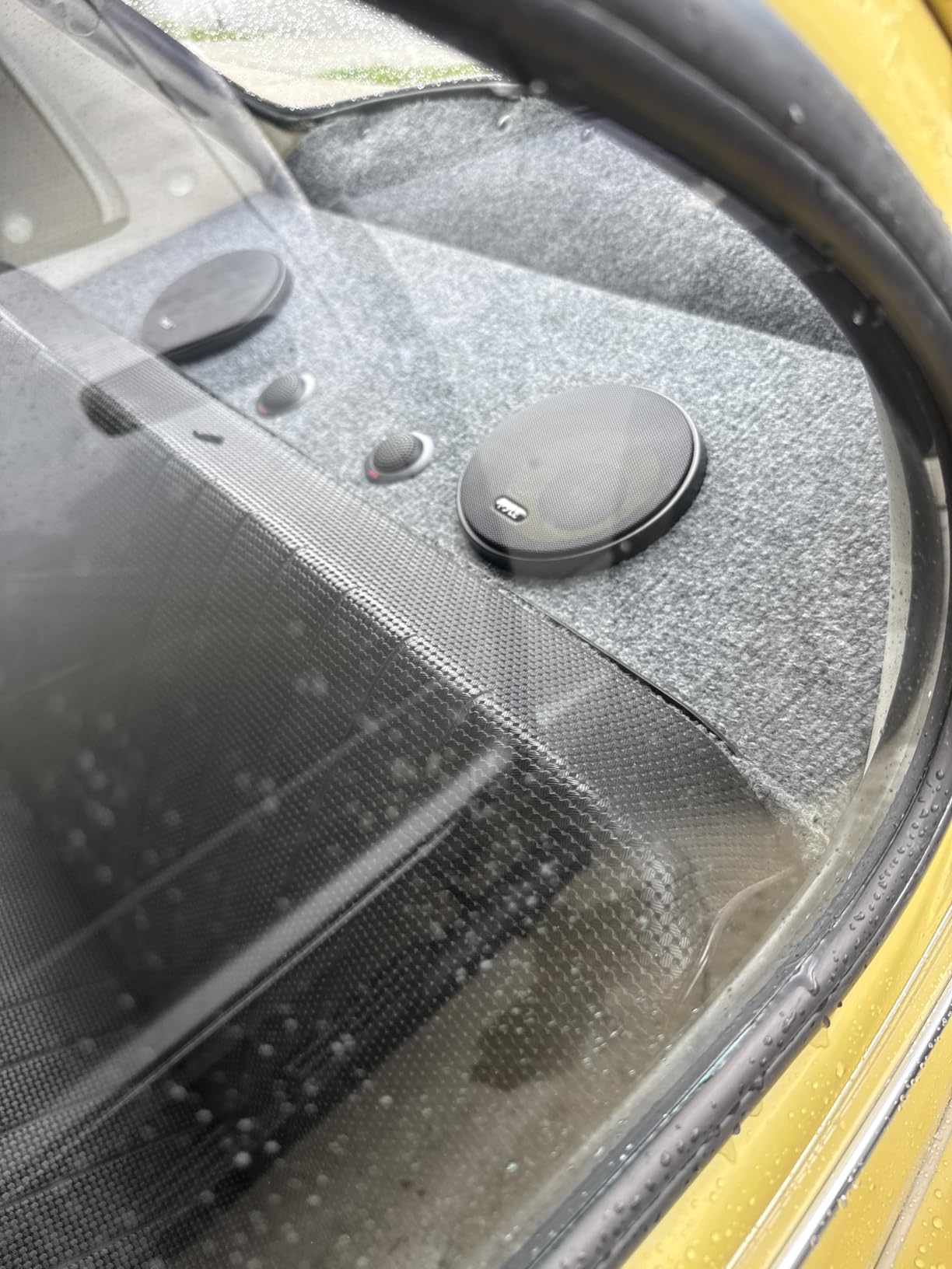 Pyle 2 Way Custom Component Speaker System - 6.5” 400 Watt, with Electroplated Plastic Basket, Butyl Rubber Surround & 40 Oz Magnet Structure - Wire Installation Hardware Set Included - PLG6C, Yellow customer photo 2