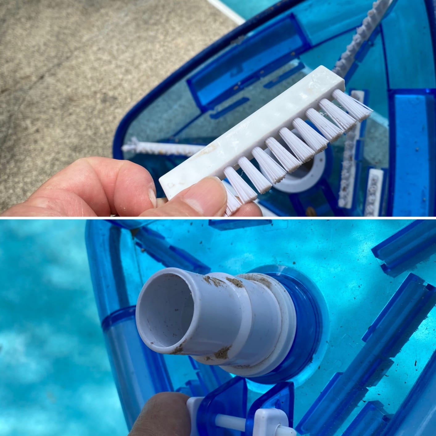 Poolmaster 27514 Clear View Transparent Weighted Triangle Vinyl Liner Swimming Pool Vacuum, Blue customer photo 2