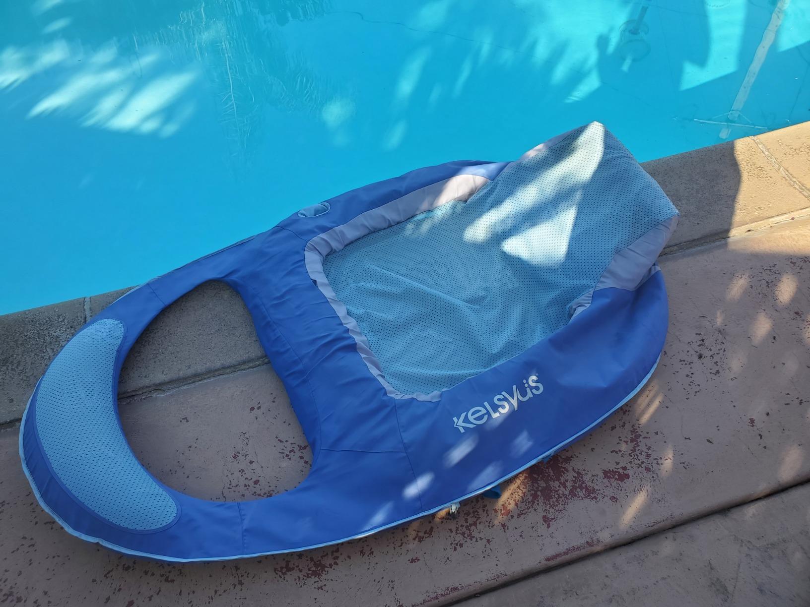 Kelsyus Spring Float Pool Lounger Chair, Light Blue customer photo 2
