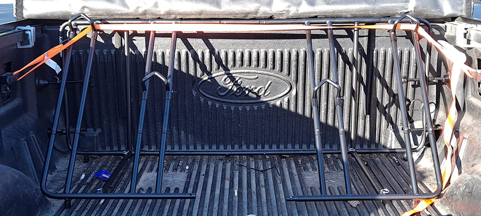 Advantage Heininger Truck Bed Bike Rack – Hauls 4 Bikes Without Wheel Removal, Tool-Free Assembly, Lockable Cable, Adjustable 53.5