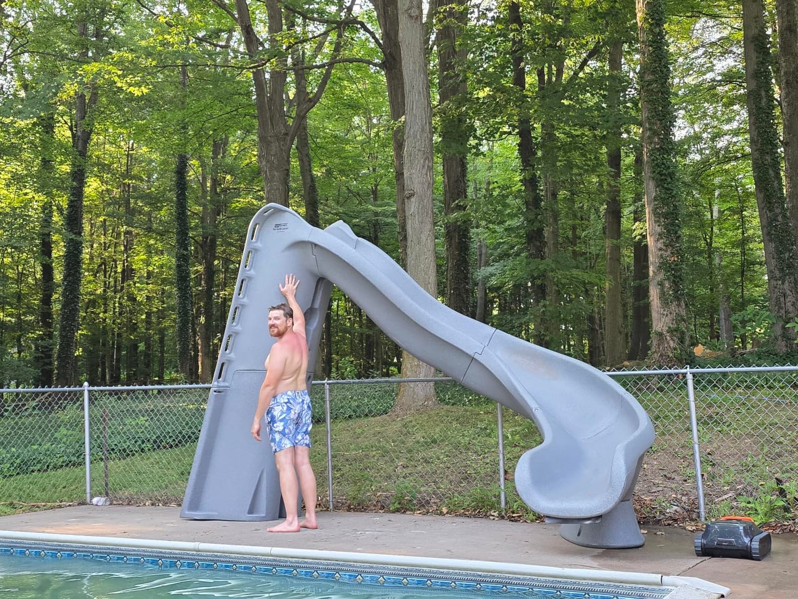 S.R. Smith 688-209-58124 TurboTwister Right Curve Pool Slide, Gray Granite customer photo 1