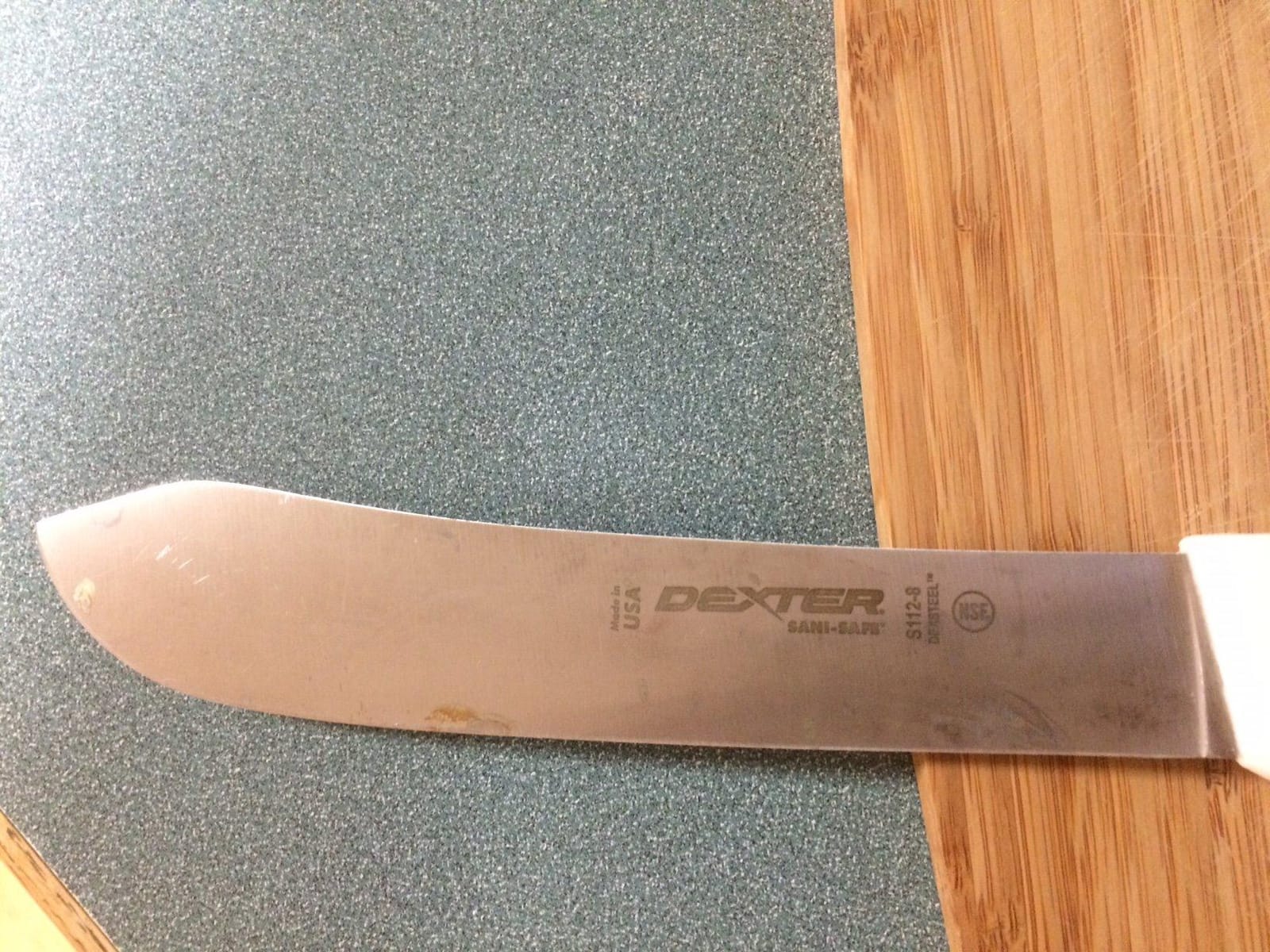 Dexter Outdoors 8” Butcher Knife – S112-8PCP, High-Carbon Steel Blade, Slip-Resistant Grip, SANI-SAFE Series, NSF Certified, Made in USA customer photo 2