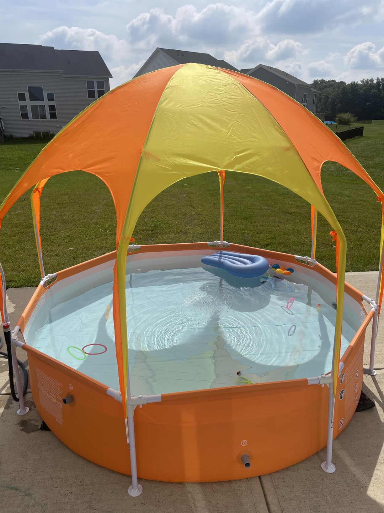 Bestway 56543E Splash in Shade 8 Foot x 20 Inch Outdoor Family Kids Spray Play Swimming Pool and Canopy with Water Sprayer customer photo 1