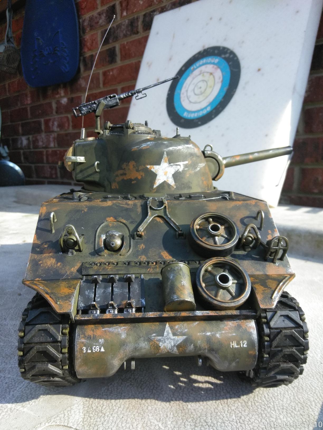 Heng Long 2.4Ghz TK6.0 1/16 Scale Radio Remote Control US M4A3 Sherman (105mm Howitzer) Tank Air Soft RC Battle Tank Smoke & Sound w/7.2v 2000Amh NiMh Battery Pack customer photo 2