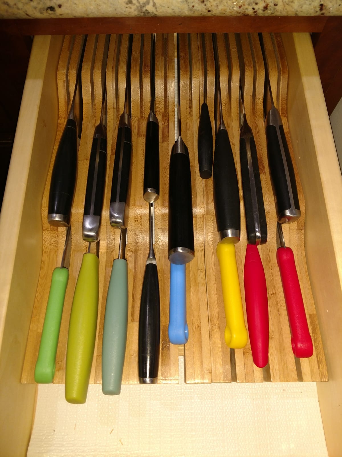 Oceanstar In-Drawer Bamboo Knife Organizer customer photo 2