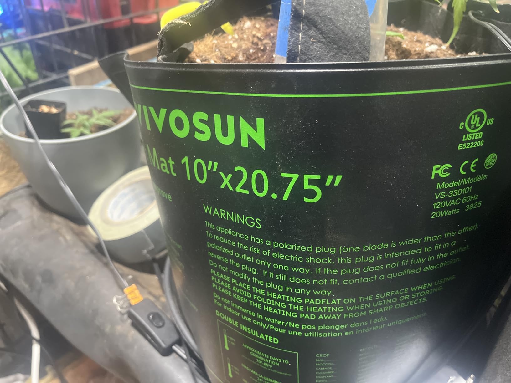 VIVOSUN Durable Waterproof Seedling Heat Mat 20