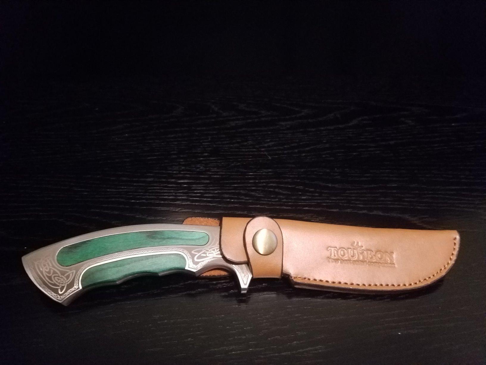 TOURBON Leather Fixed Blade Knife Sheath Fits Blades Up to 4-inch customer photo 2