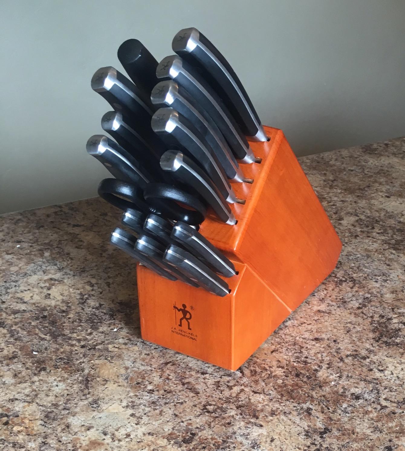 J.A. Henckels Forged Premio 19 Piece Knife Block Set, Cherry Block customer photo 1