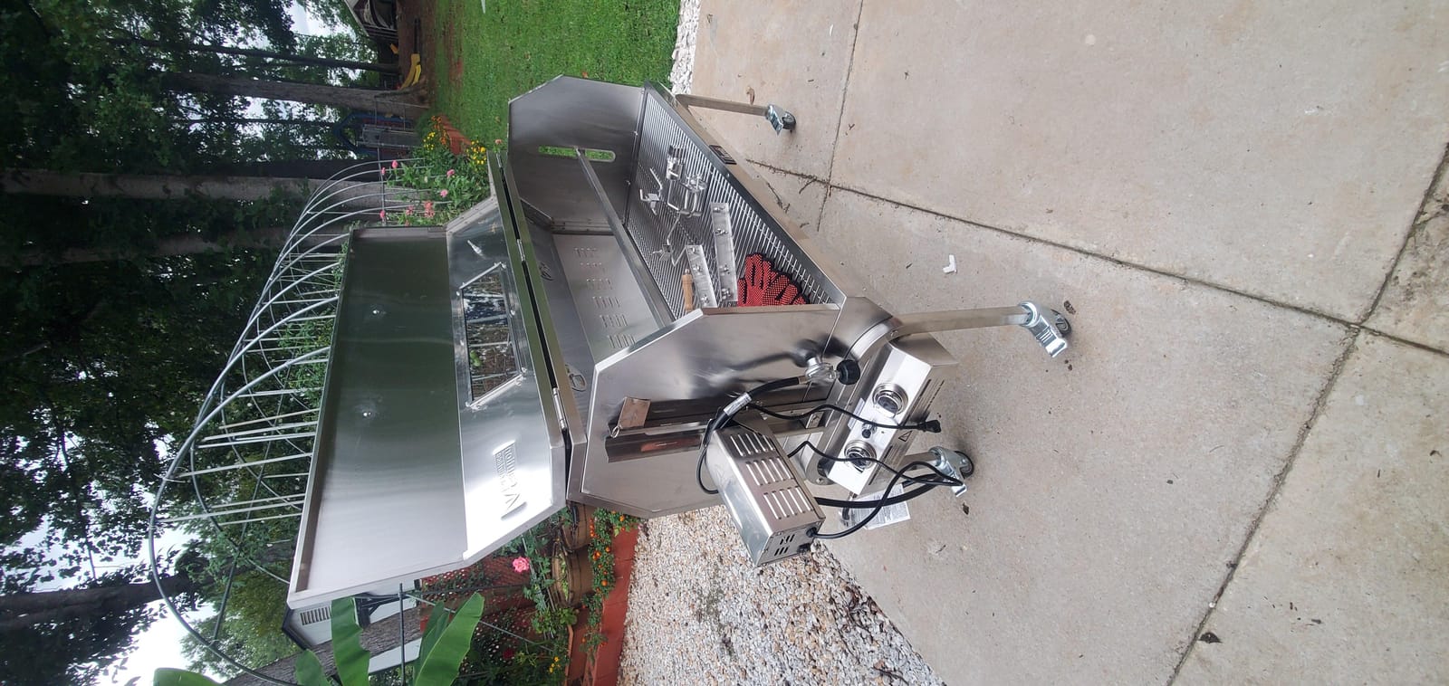 52 Inch Rotisserie Spit Roaster for Whole Pig, Lamb, Goat, Propane/Charcoal BBQ Grill, Stainless Steel Roasting Machine- 50W Motor 200 lb Torque, Grates, Burners, Drip Pan, Thermometer- SSGC1 customer photo 2