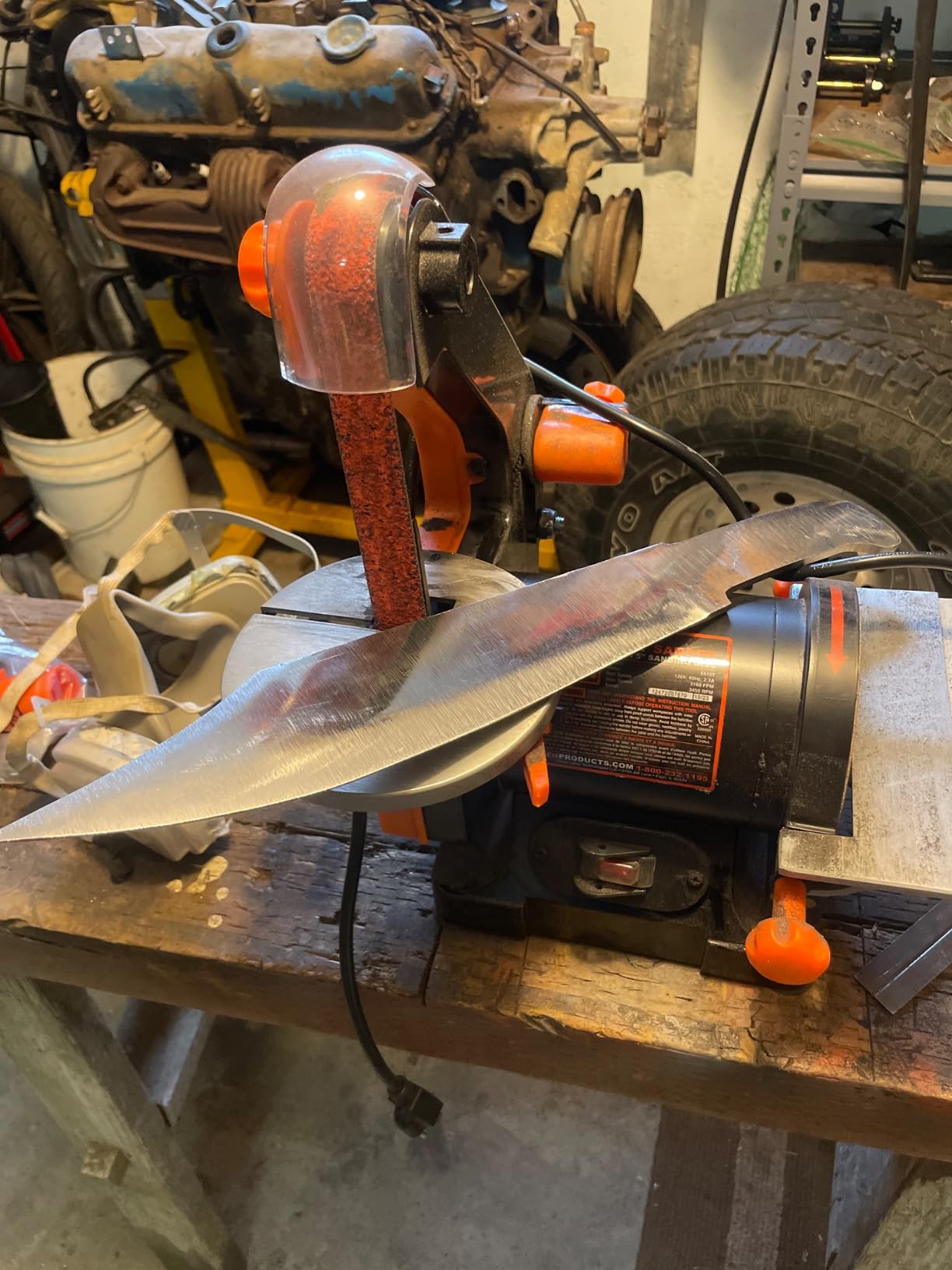 WEN Benchtop Belt and Disc Sander with 1 x 30 in. Belt and 5 in. Sanding Disc (6515T) customer photo 1