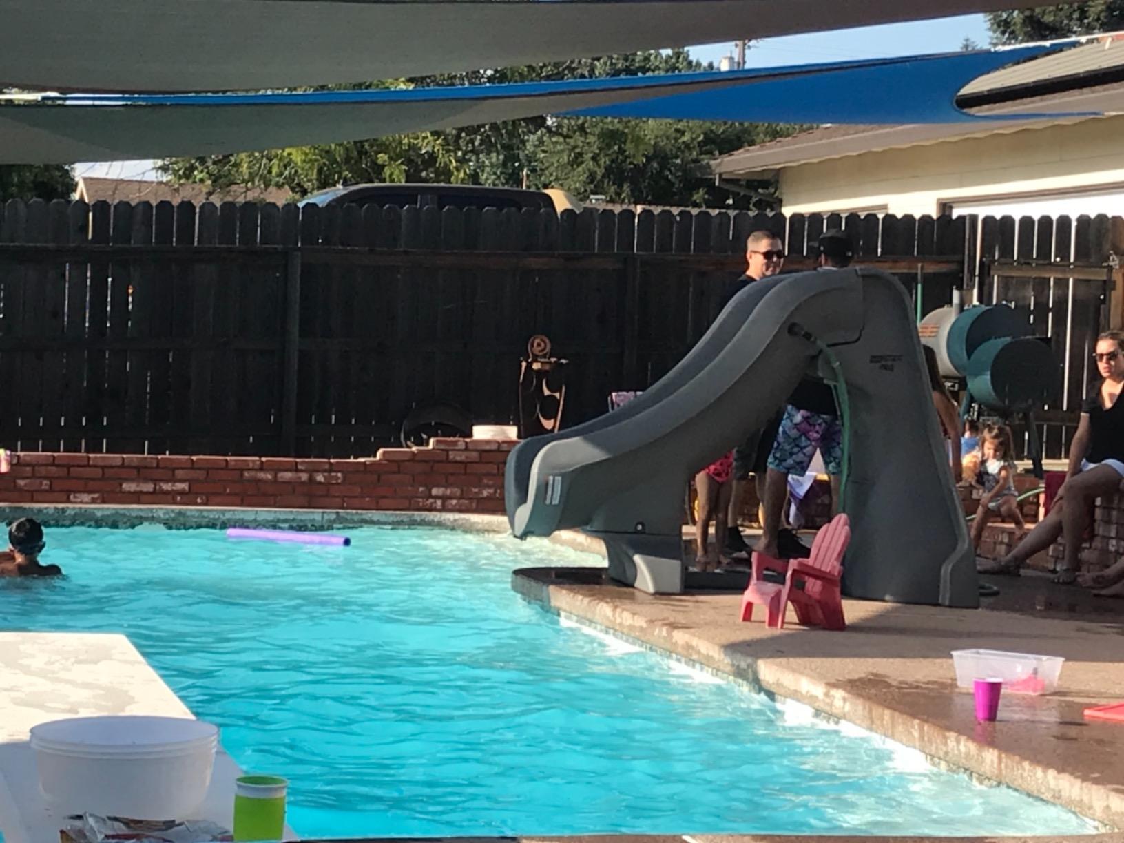 S.R.Smith SlideAway Pool Slide, Taupe – Premium Water Slide customer photo 2