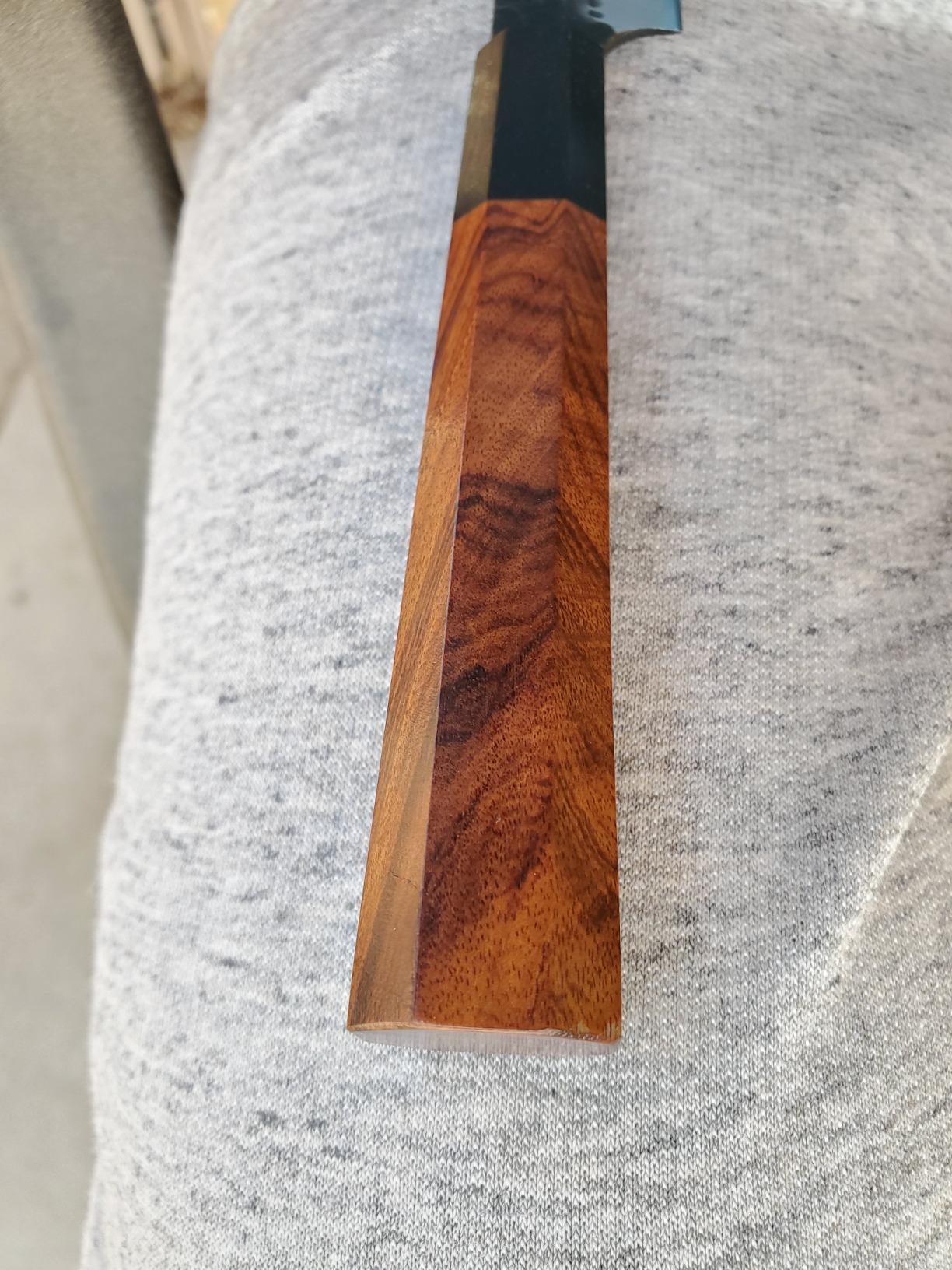 FINDKING Japanese Nakiri Knife 7 Inch, Vegetable Cleaver with High Carbon Steel Blade, Rosewood Octagonal Handle, for Vegetable Prep, Slicing, Chopping and Mincing, Dynasty Series customer photo 1
