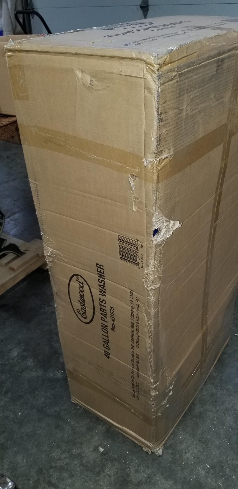 Eastwood 40 Gallon Parts Washer | 10 Inch Deep Tub Heavy Duty Powder Coated Finish Steel Parts Cleaner | Parts Washer Tank with 120V 5.3 Gallons Per Minute Flow Pump | Blue customer photo 1