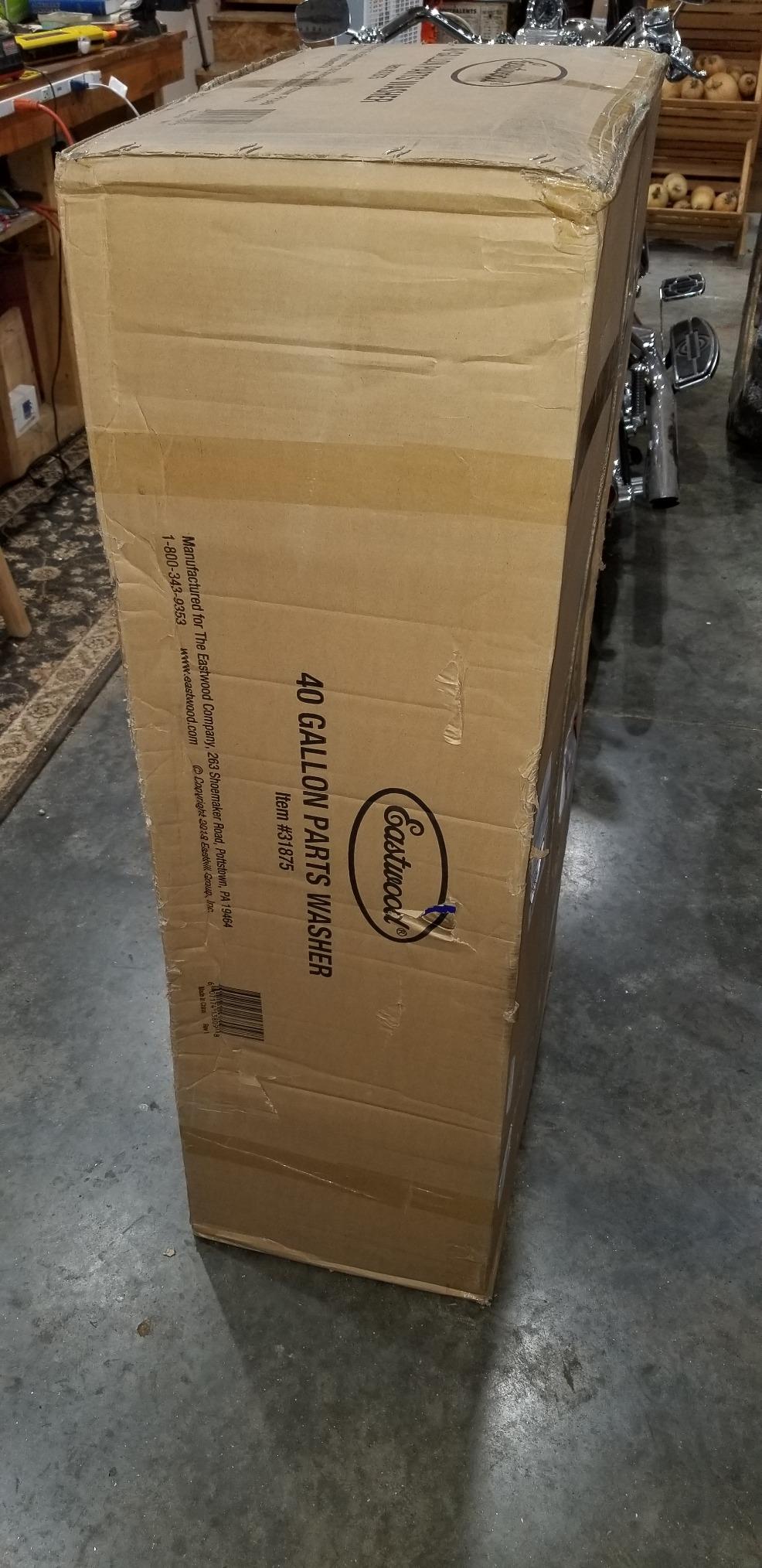 Eastwood 40 Gallon Parts Washer | 10 Inch Deep Tub Heavy Duty Powder Coated Finish Steel Parts Cleaner | Parts Washer Tank with 120V 5.3 Gallons Per Minute Flow Pump | Blue customer photo 2
