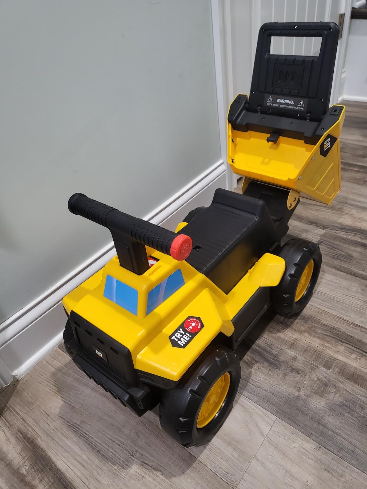 Cat Construction Toys, Play and Ride Steel Dump Truck, 2-in-1 Foot-to-Floor Rideable Toy Vehicle with Lights & Sounds, for Kids and Toddlers Ages 18 months customer photo 1