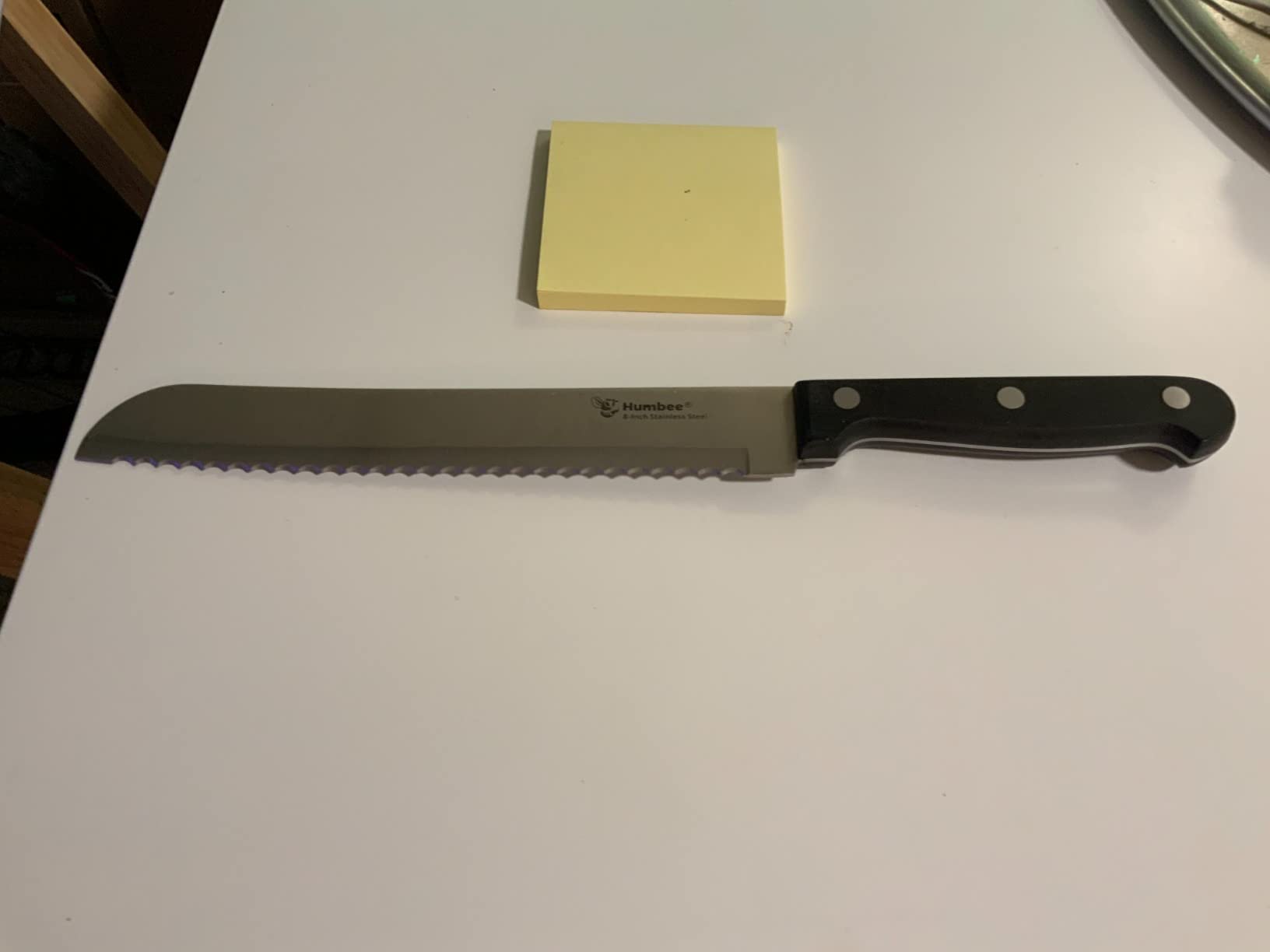 8-Inch Serrated Bread Knife, Premium Stainless Steel Blade with Wave Edge, Full Tang Handle, Razor Sharp Knife for Bread, Durable Professional Kitchen Knife customer photo 1