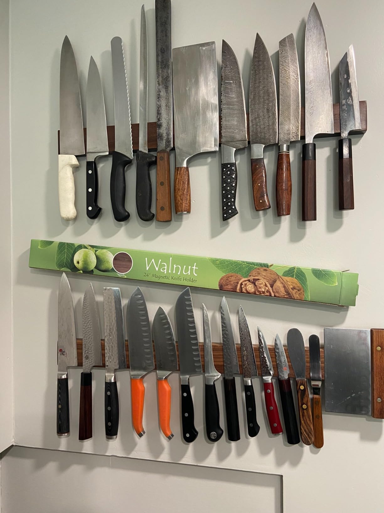 Premium Dark Walnut Wood Magnetic Knife Holder for Wall | 16 Inch | Upgraded Version | Professional Wooden Magnetic Knife Strip - Space-Saving Knife Rack/Knife Bar With Powerful Magnetic Pull Force customer photo 2