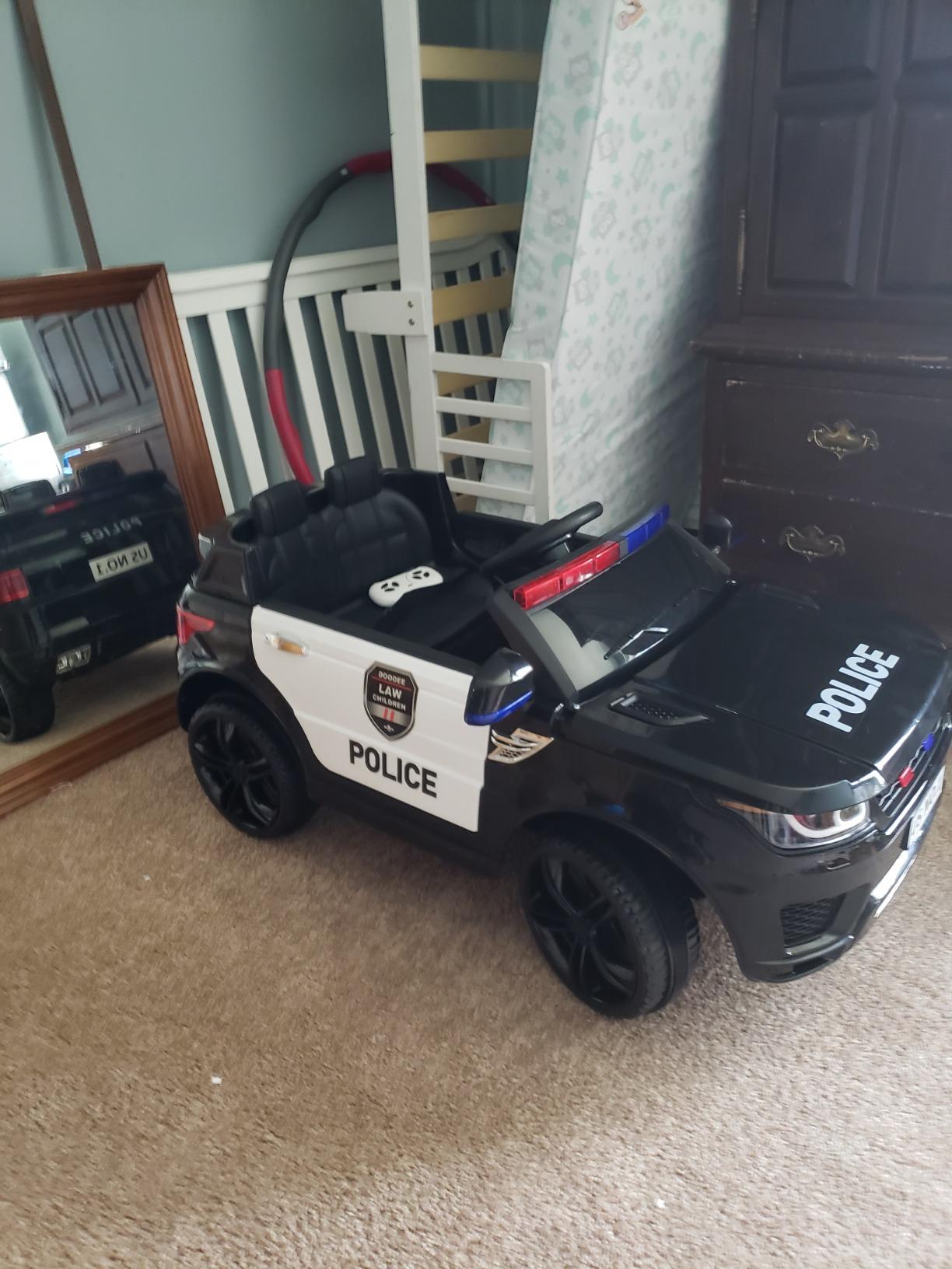 TOBBI Kid Car Electric Ride on Police for Toddlers to Drive with Bluetooth customer photo 1