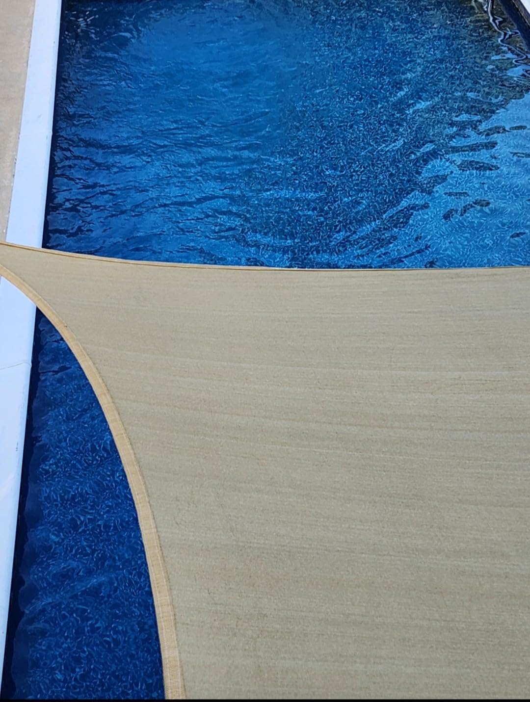 Patio Sun Shade Sail Canopy, 12' x 20' Rectangle Shade Cloth UV Block Sunshade Sail - Outdoor Cover Awning Shelter for Pergola Backyard Garden Playground (Sand Color) customer photo 1