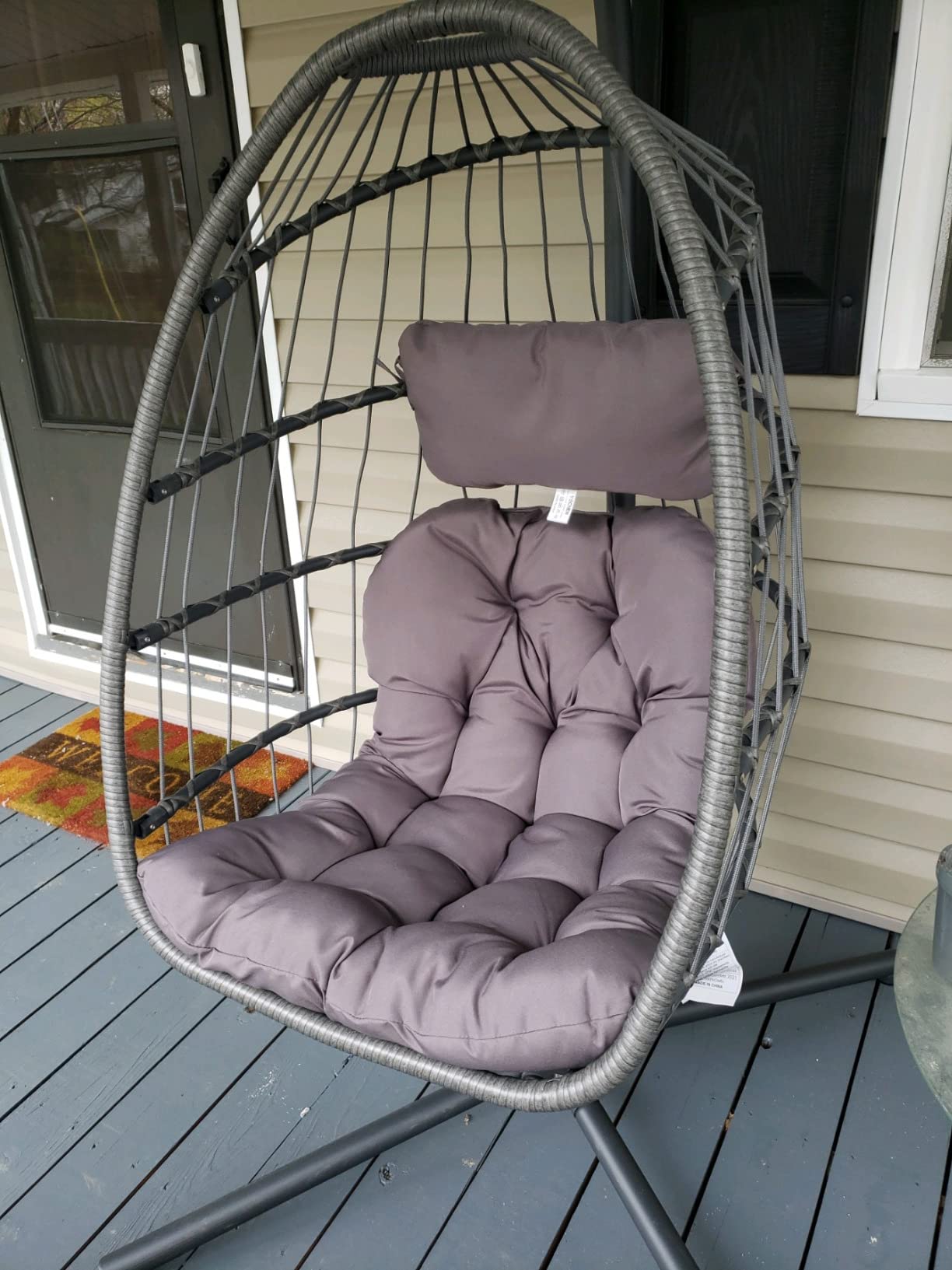 Brafab Swing Egg Chair with Steel Stand for Indoor Outdoor Patio Porch customer photo 2
