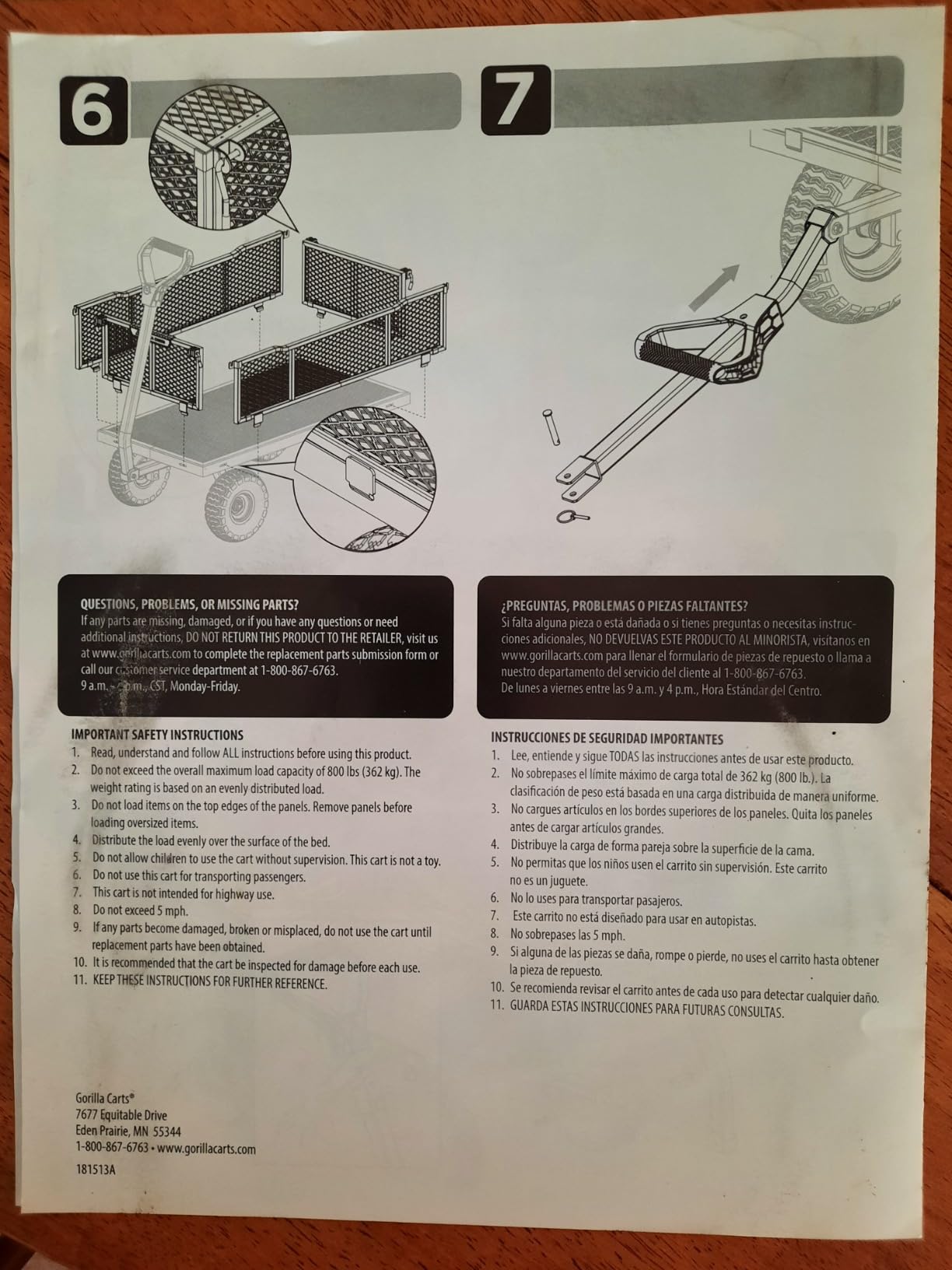 Gorilla Carts Steel Utility Garden Cart, 800 lb. Capacity, Flat Free Tires customer photo 2