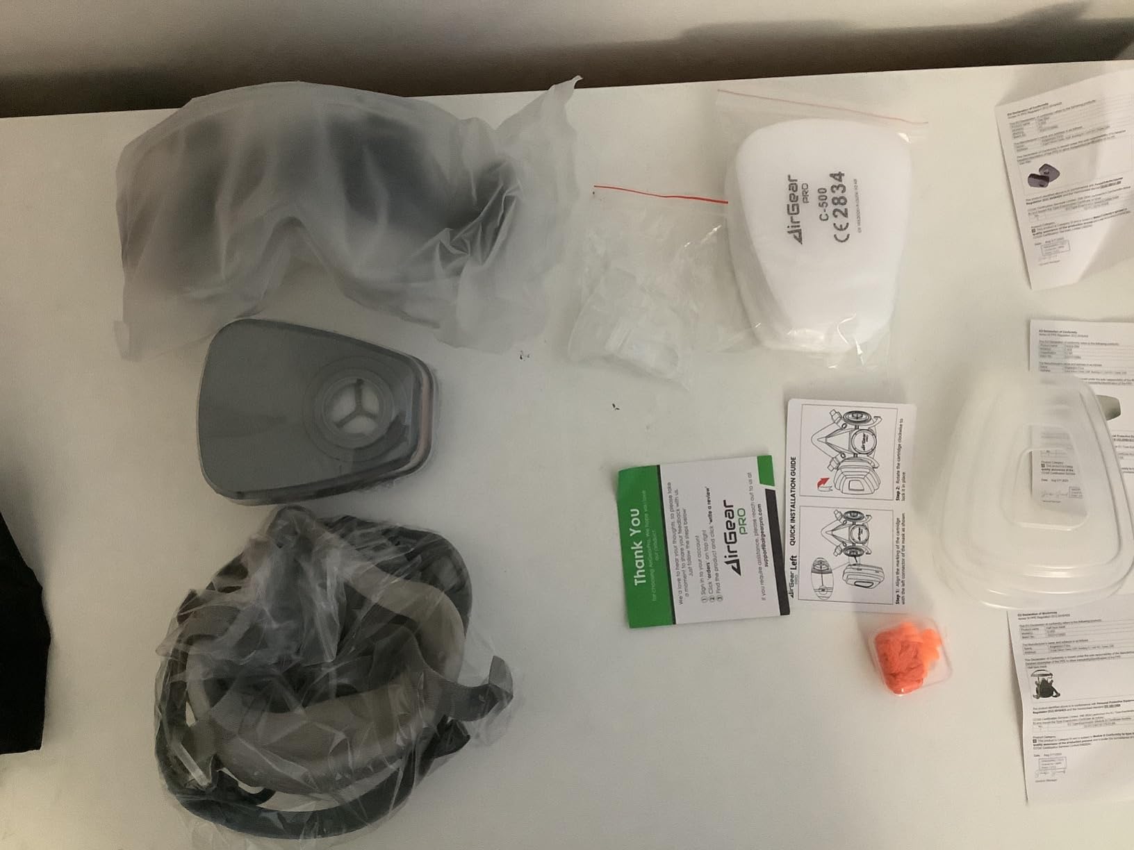 AirGearPro G-500 Reusable Respirator Mask with A1P2 Vapor & Dust Filters customer photo 2
