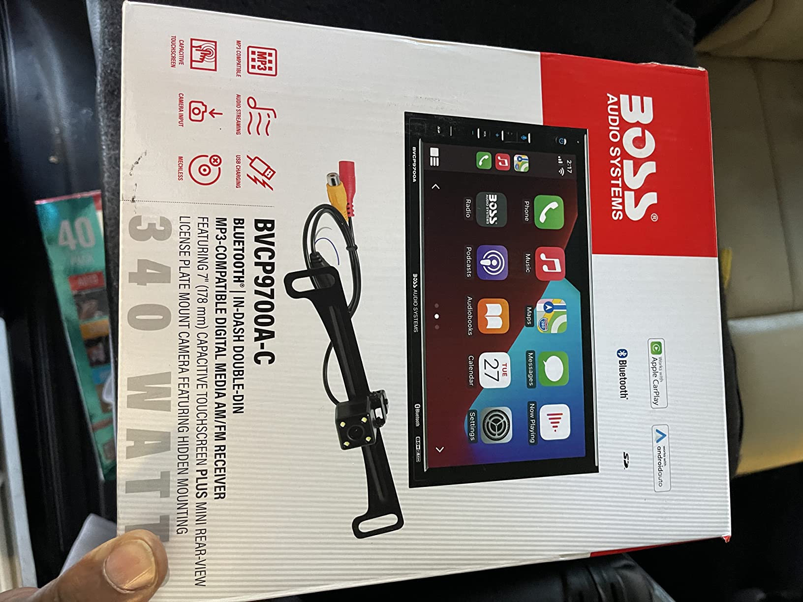 BOSS Audio Systems BVCP9700A-C Car Stereo System - Apple CarPlay, Android Auto, 7 Inch Double Din, Touchscreen, Bluetooth Audio and Calling Head Unit, Radio Receiver, No CD Player, Backup Camera customer photo 1