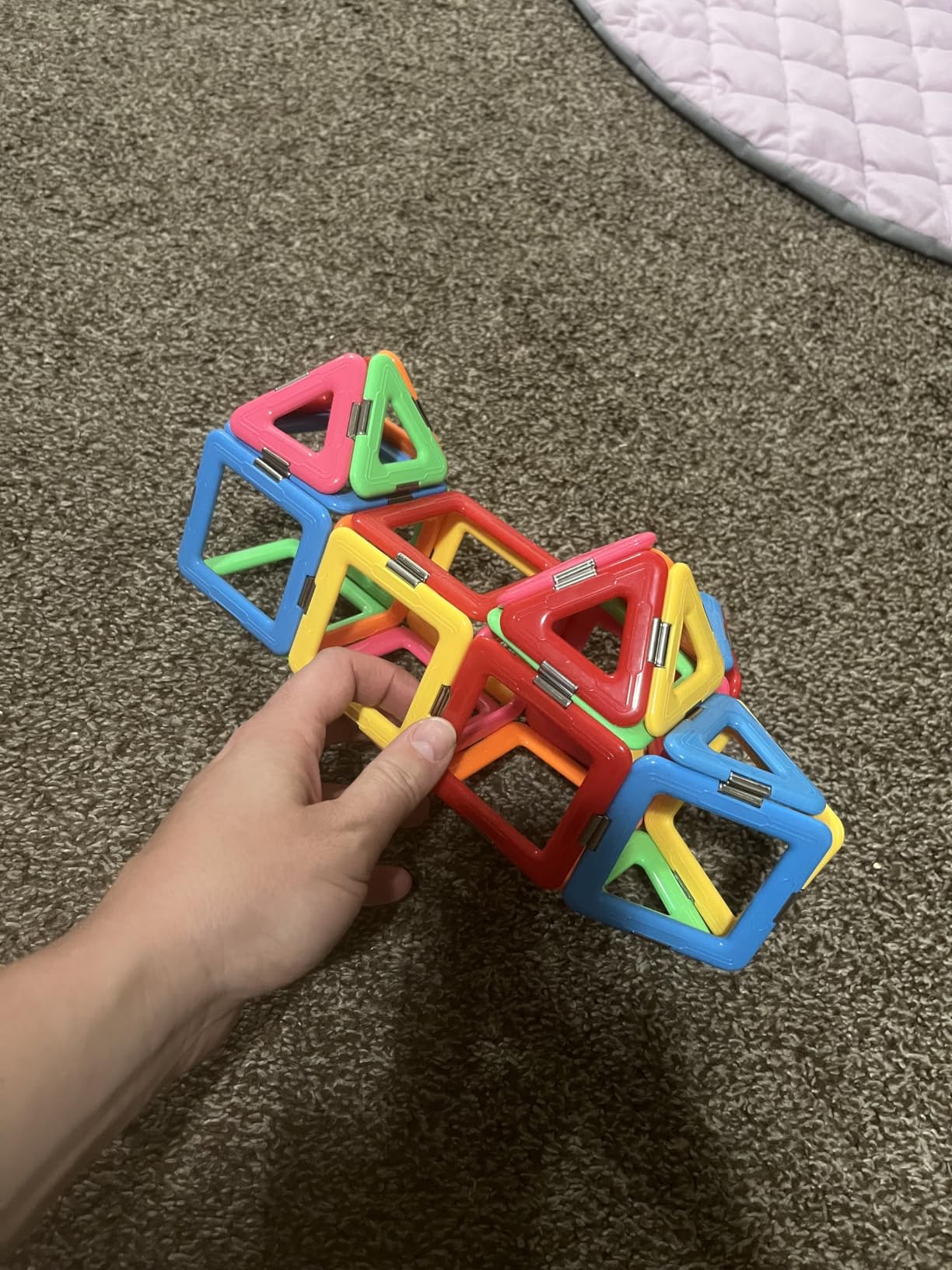 Upgraded Magnetic Blocks Tough Tiles STEM Toys for 3+ Year Old Boys & Girls customer photo 2