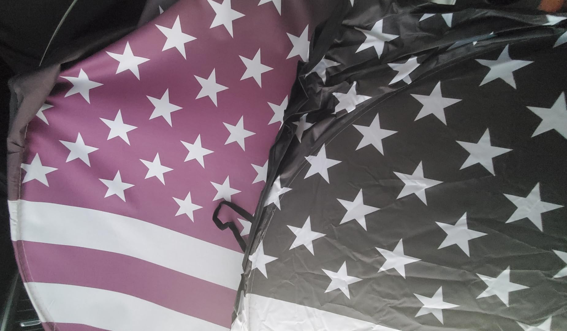 Autoamerics Truck Windshield Sun Shade - American Flag, 64 x 33.5 in customer photo 2