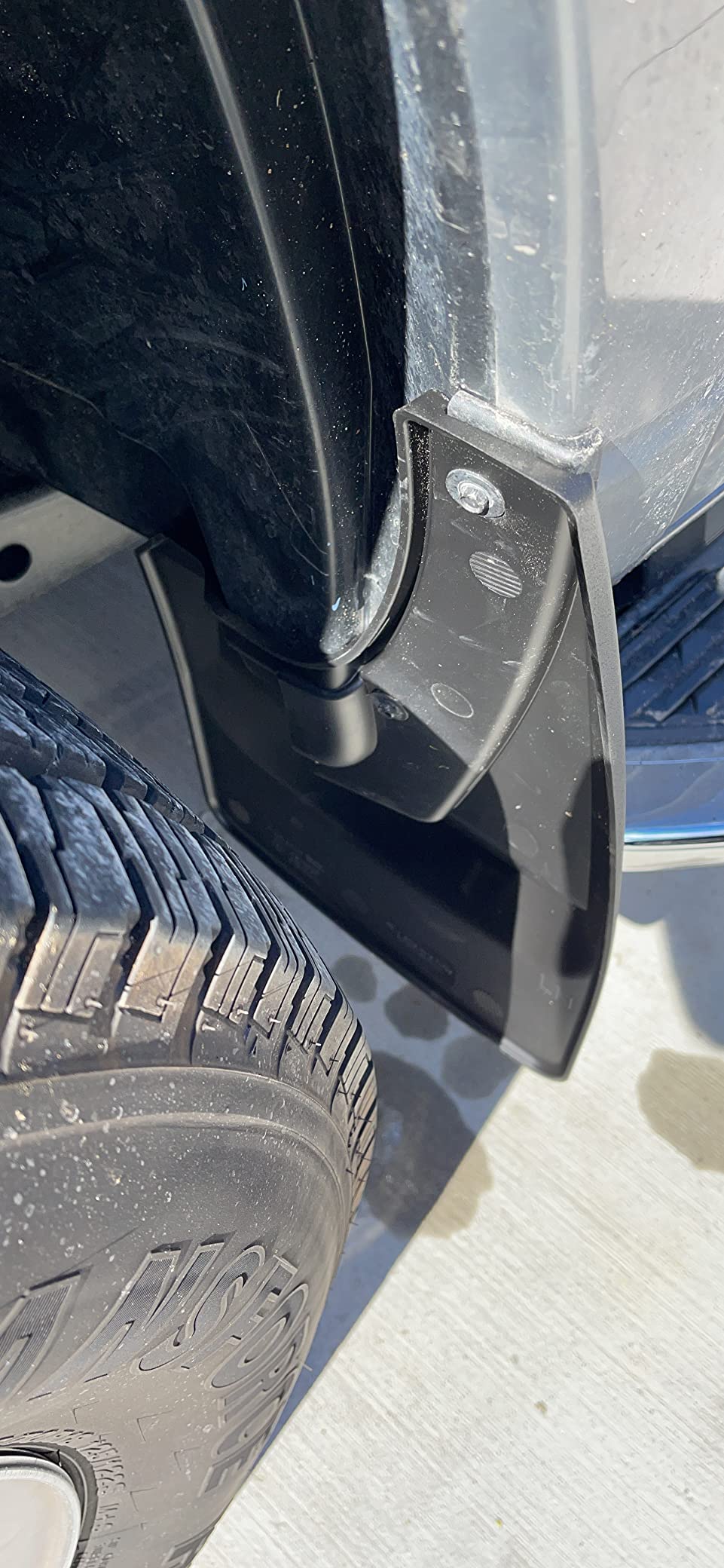 WeatherTech Custom No Drill Splash Guard MudFlaps for RAM Ram 2500/3500, Ram Truck 2500/3500 - Front & Rear Set (110108-120108), Black customer photo 2